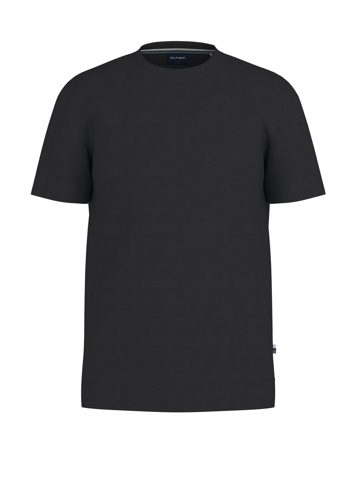 T-Shirt Herren Schwarz – OLYMP Casual Wirk, Detailansicht