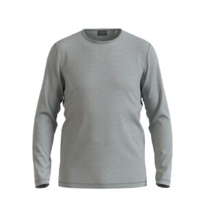 T-Shirt Herren Hellgrau – Crewneck Casual Regular Fit