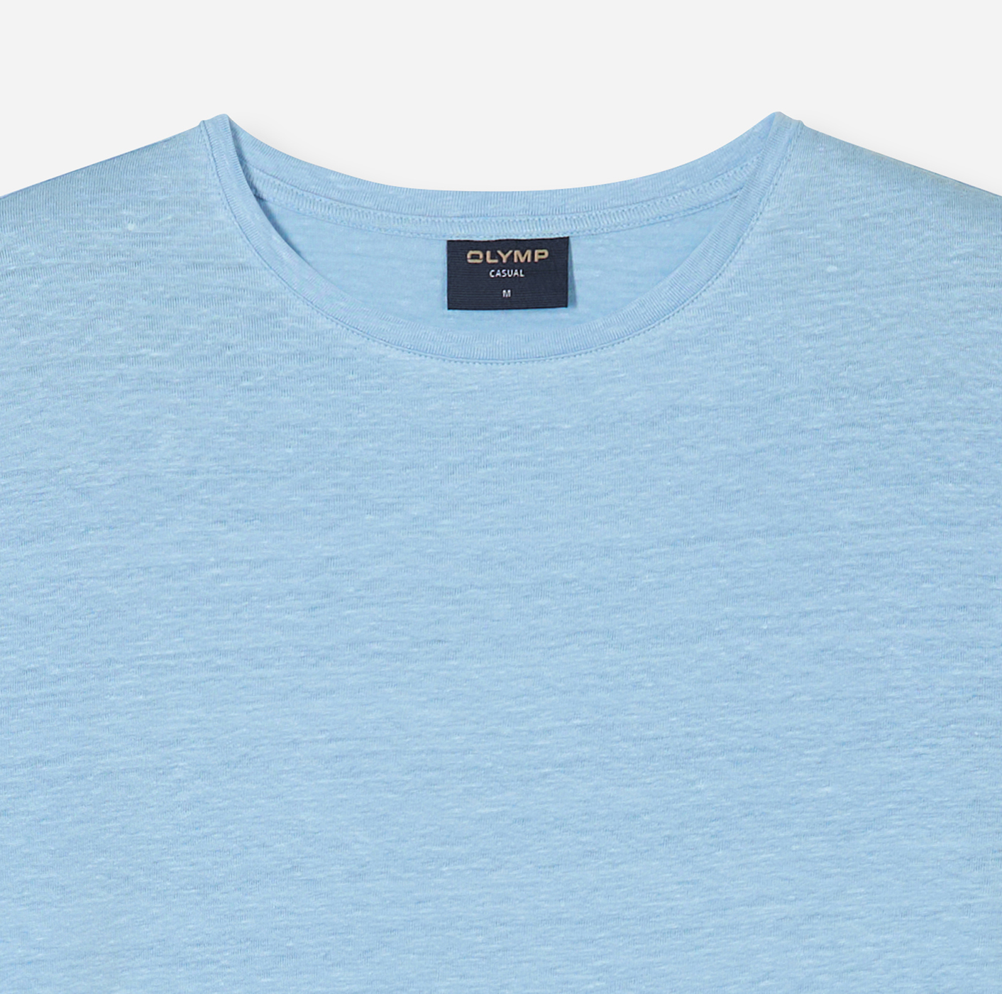 T-Shirt Herren Bleu – OLYMP Casual Wirk Modern Fit, Detailansicht