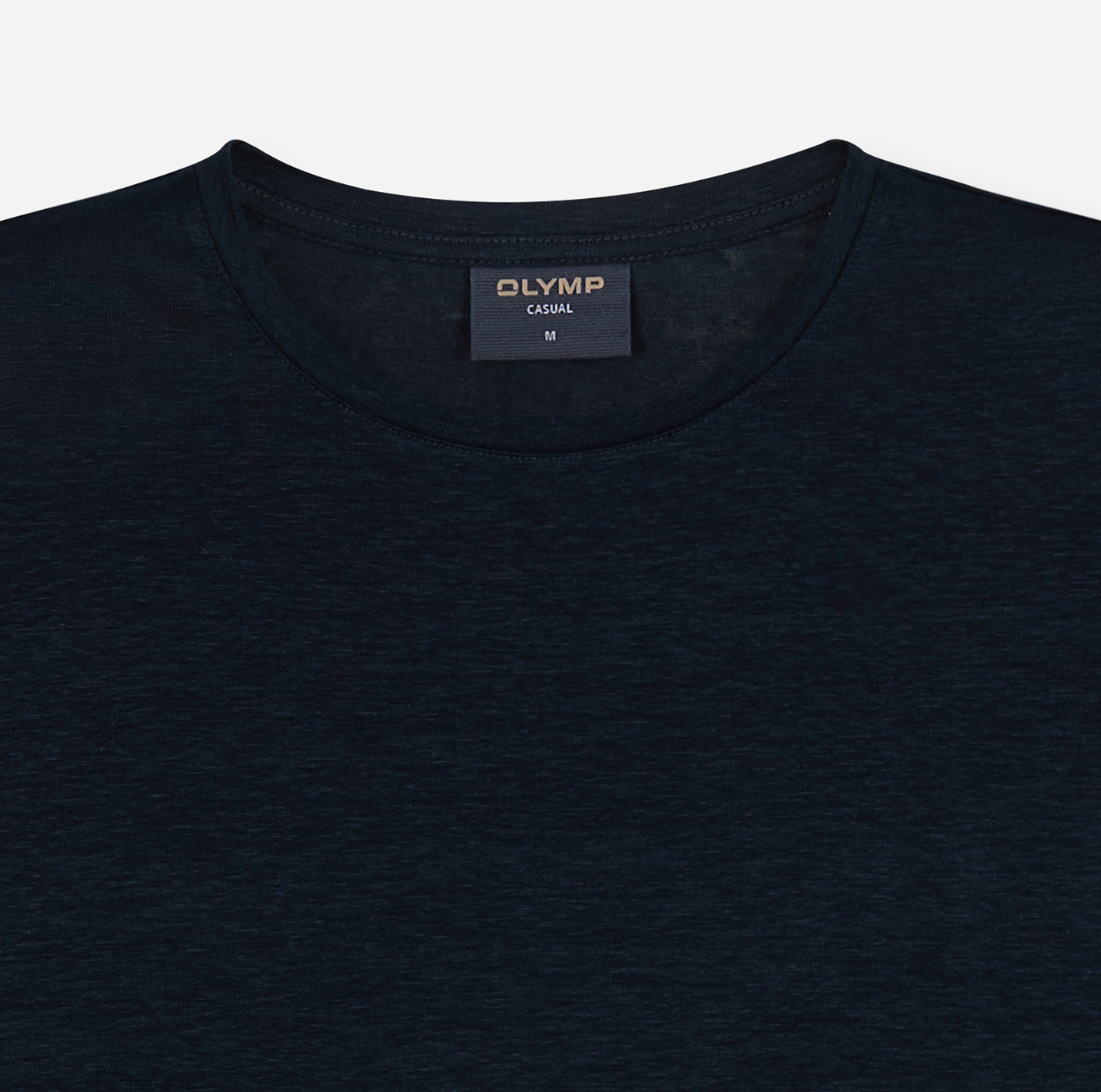 T-Shirt Herren Marine – OLYMP Casual Wirk Modern Fit, Detailansicht
