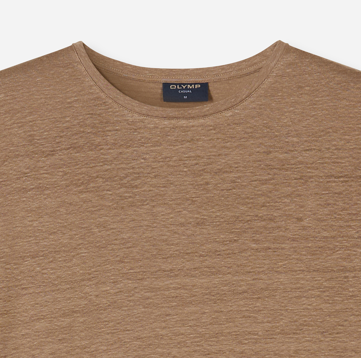 T-Shirt Herren Natur – OLYMP Casual Wirk Modern Fit, Detailansicht