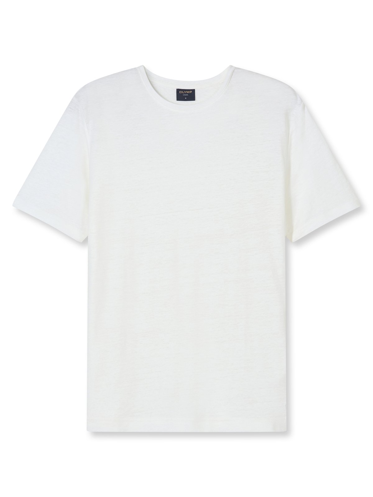 T-Shirt Herren Weiß – OLYMP Casual Wirk Modern Fit, Detailansicht
