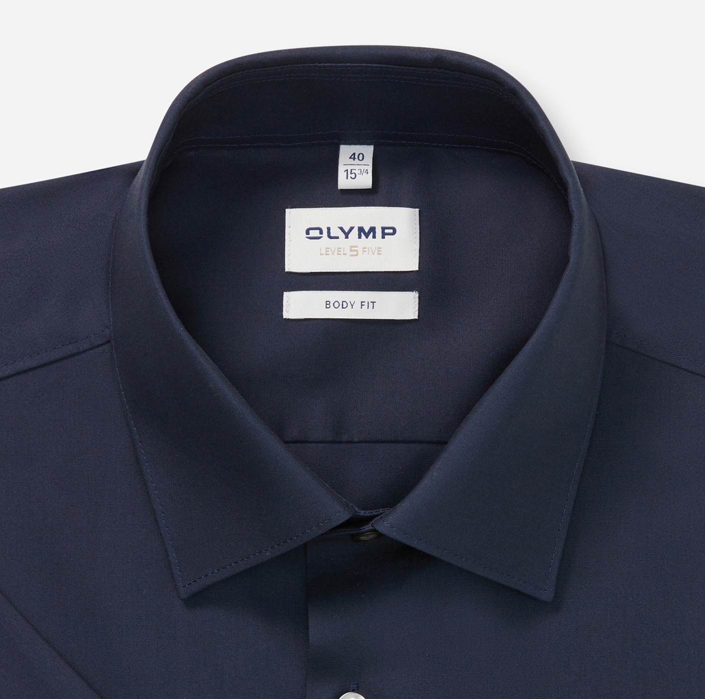 Hemd Herren Marine – OLYMP Level Five Body Fit, Detailansicht