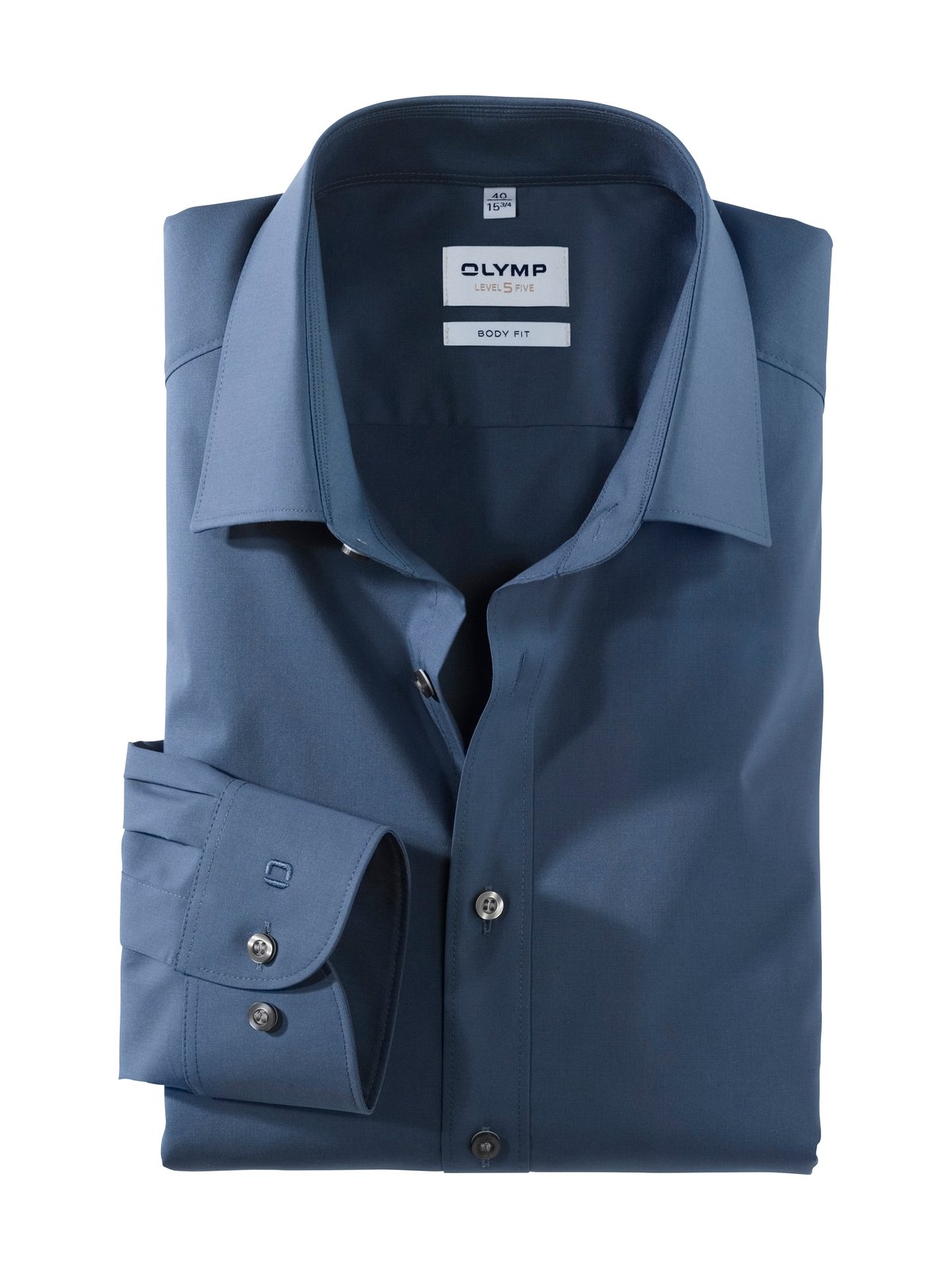 Hemd Herren Rauchblau – OLYMP Level Five Body Fit