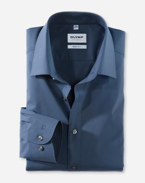 Hemd Herren Rauchblau – OLYMP Level Five Body Fit, Detailansicht
