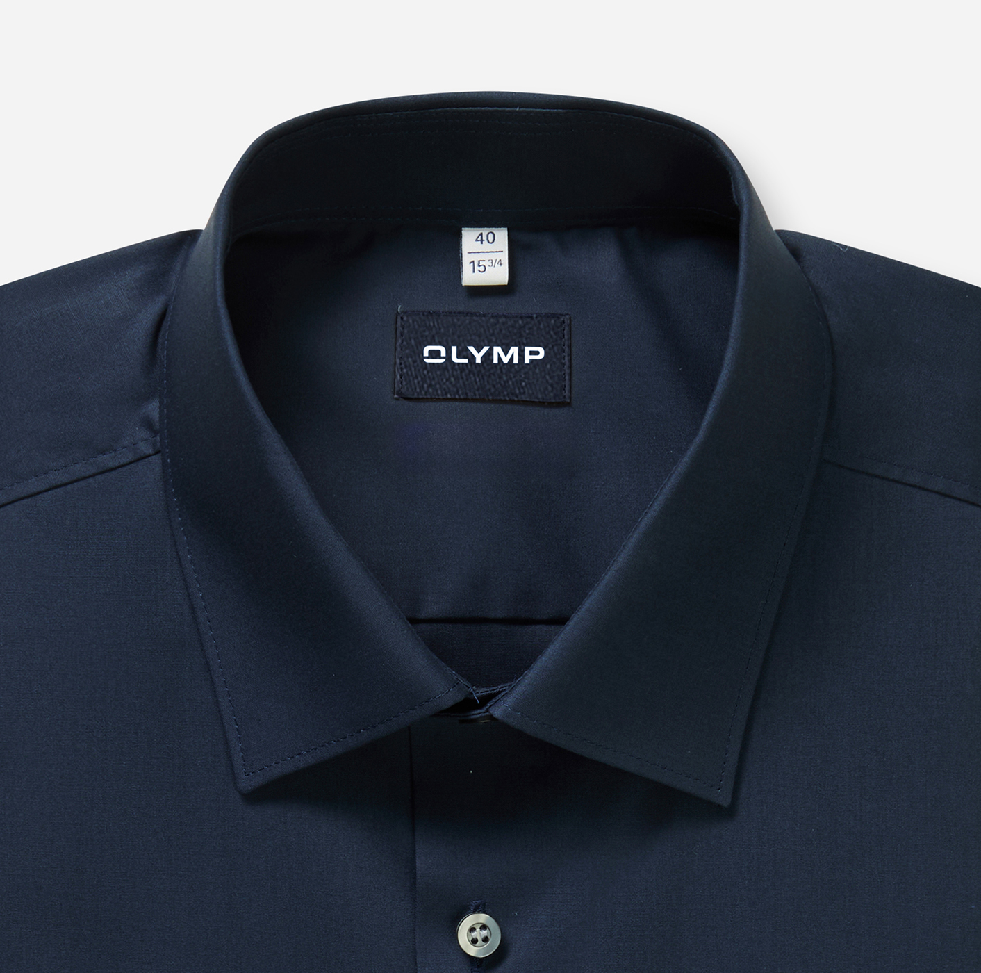 Hemd Herren Marine – OLYMP Level Five Body Fit Extra langer Arm, Detailansicht