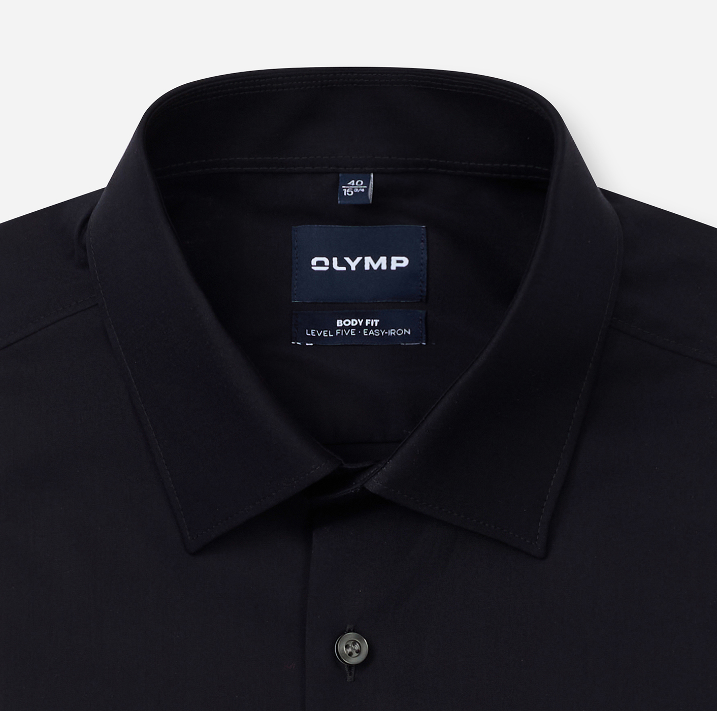 Hemd Herren Schwarz – OLYMP Level Five Body Fit, Detailansicht