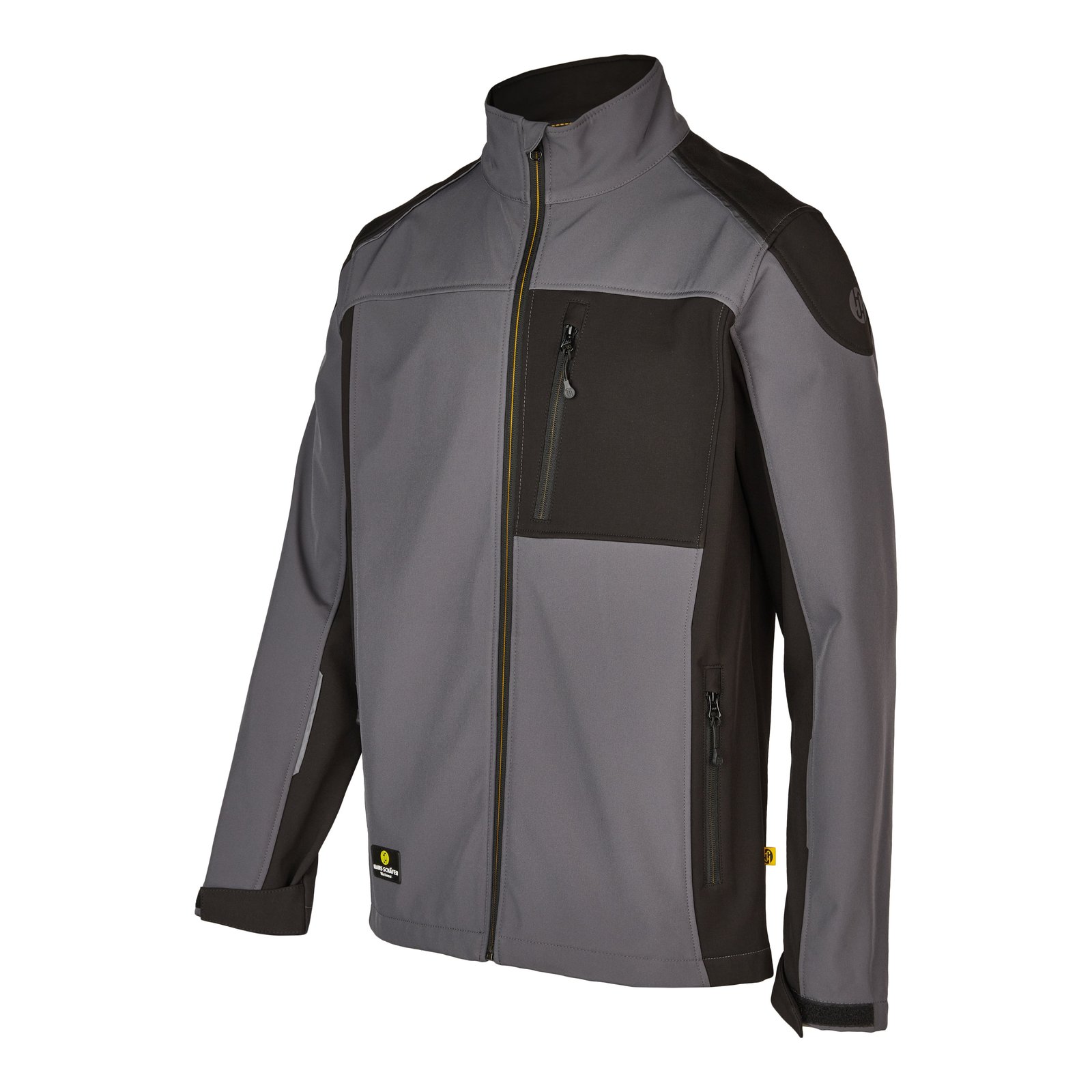 Jacke Herren Grau – Damen-SMART Softshelljacke, Detailansicht