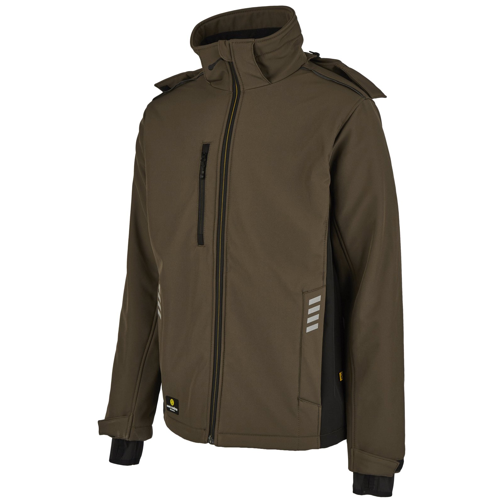 Jacke Herren Braun – SMART Wintersoftshell-Jacke, Detailansicht