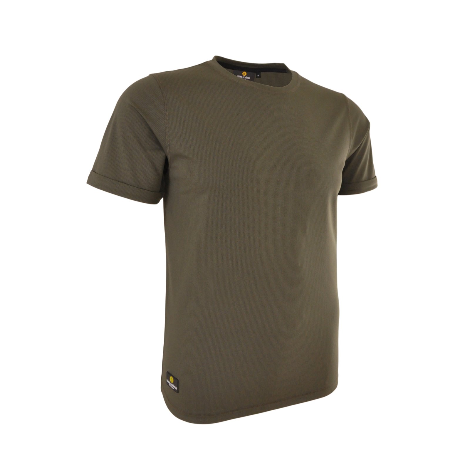 T-Shirt Herren Oliv – Funktions T-Shirt, Detailansicht
