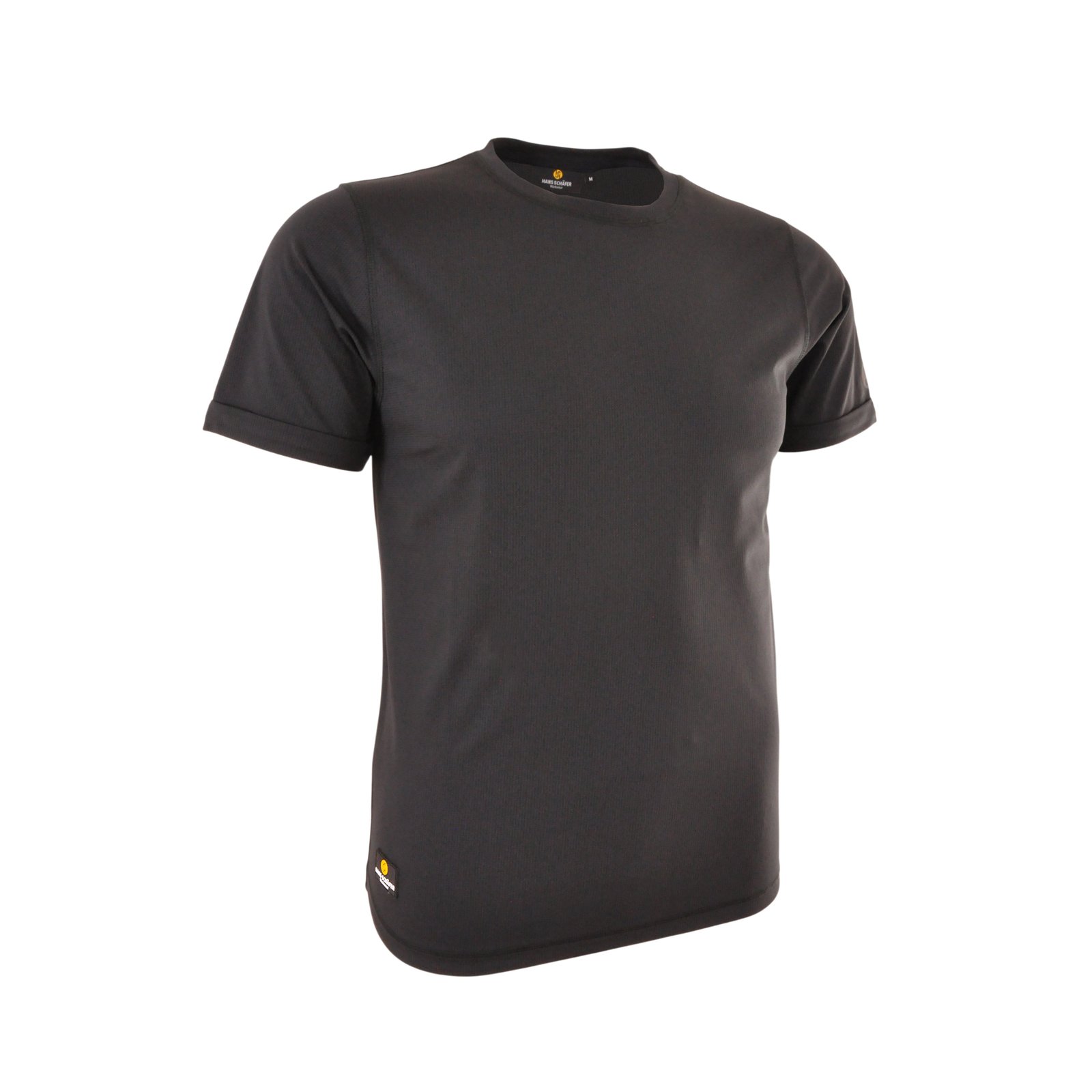 T-Shirt Herren Schwarz – Funktions T-Shirt, Detailansicht