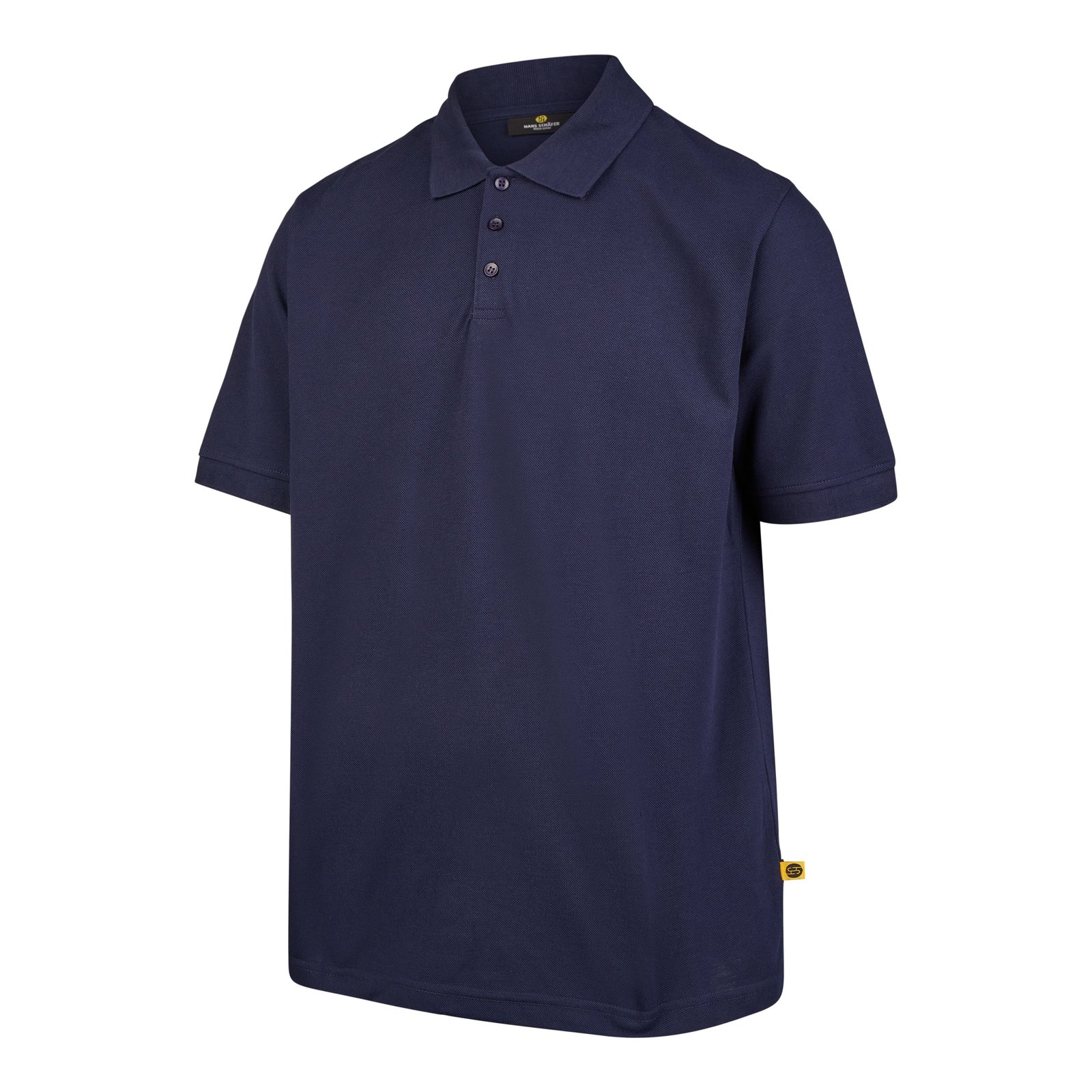 T-Shirt Herren Navy – BASIC Poloshirt Leasing, Detailansicht