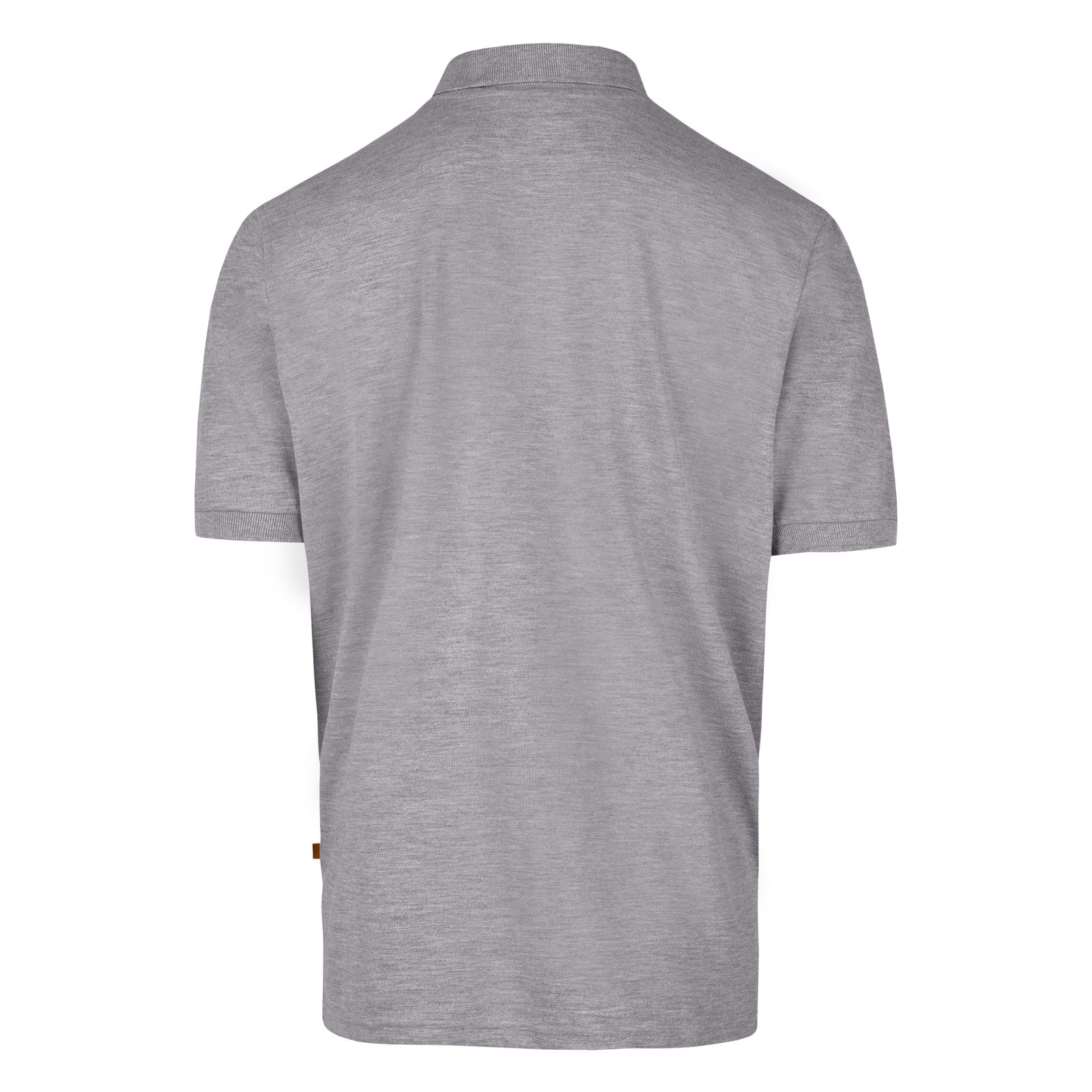 T-Shirt Herren Grau meliert – BASIC Poloshirt, Detailansicht