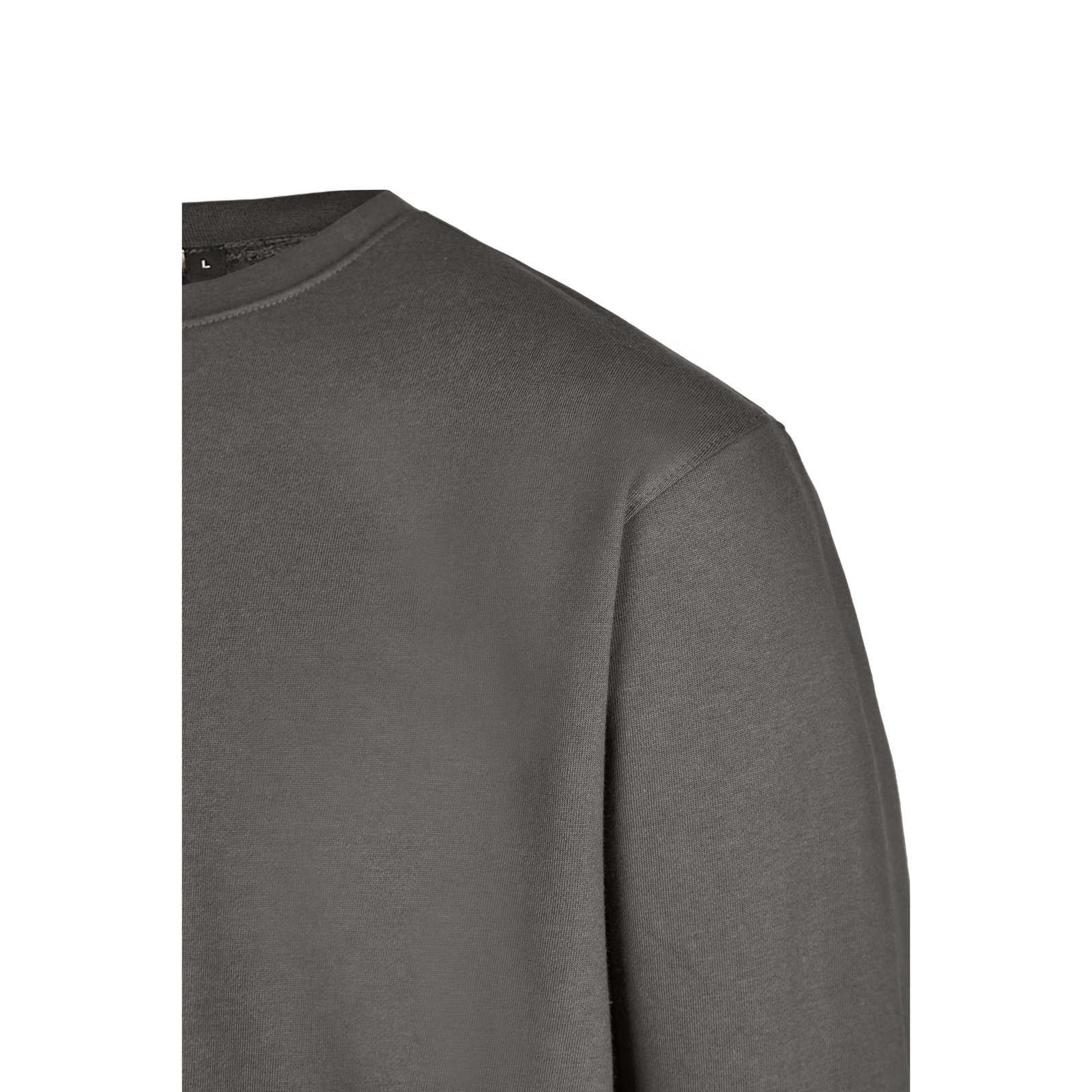 T-Shirt Herren Anthrazit – BASIC Sweatshirt, Detailansicht
