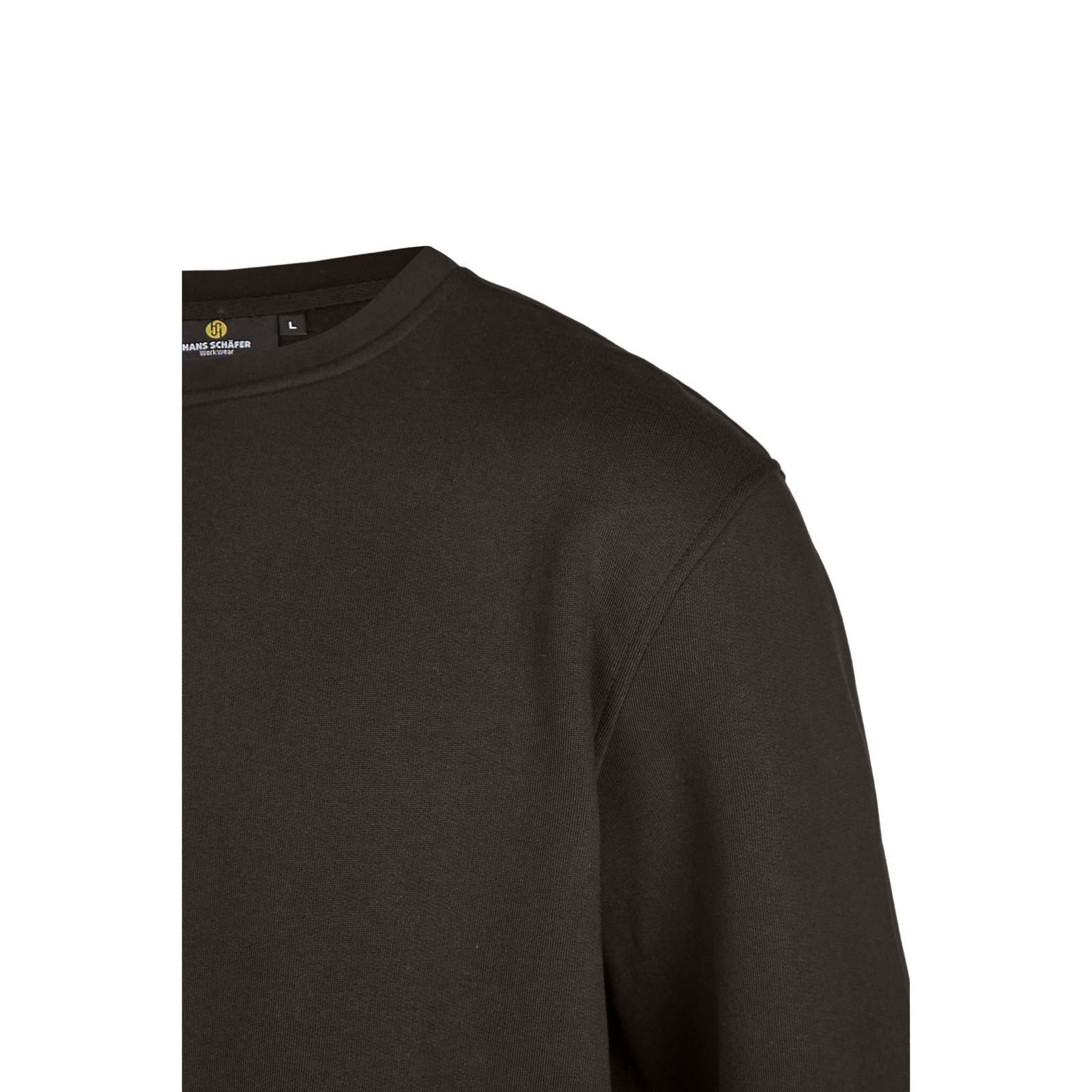 T-Shirt Herren Schwarz – BASIC Sweatshirt, Detailansicht