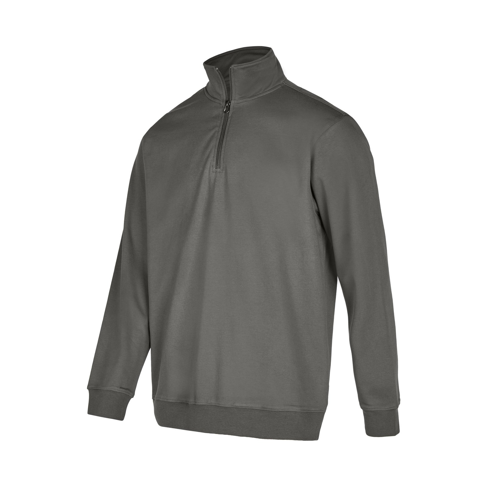 T-Shirt Herren Anthrazit – BASIC Zip-Sweatshirt, Detailansicht