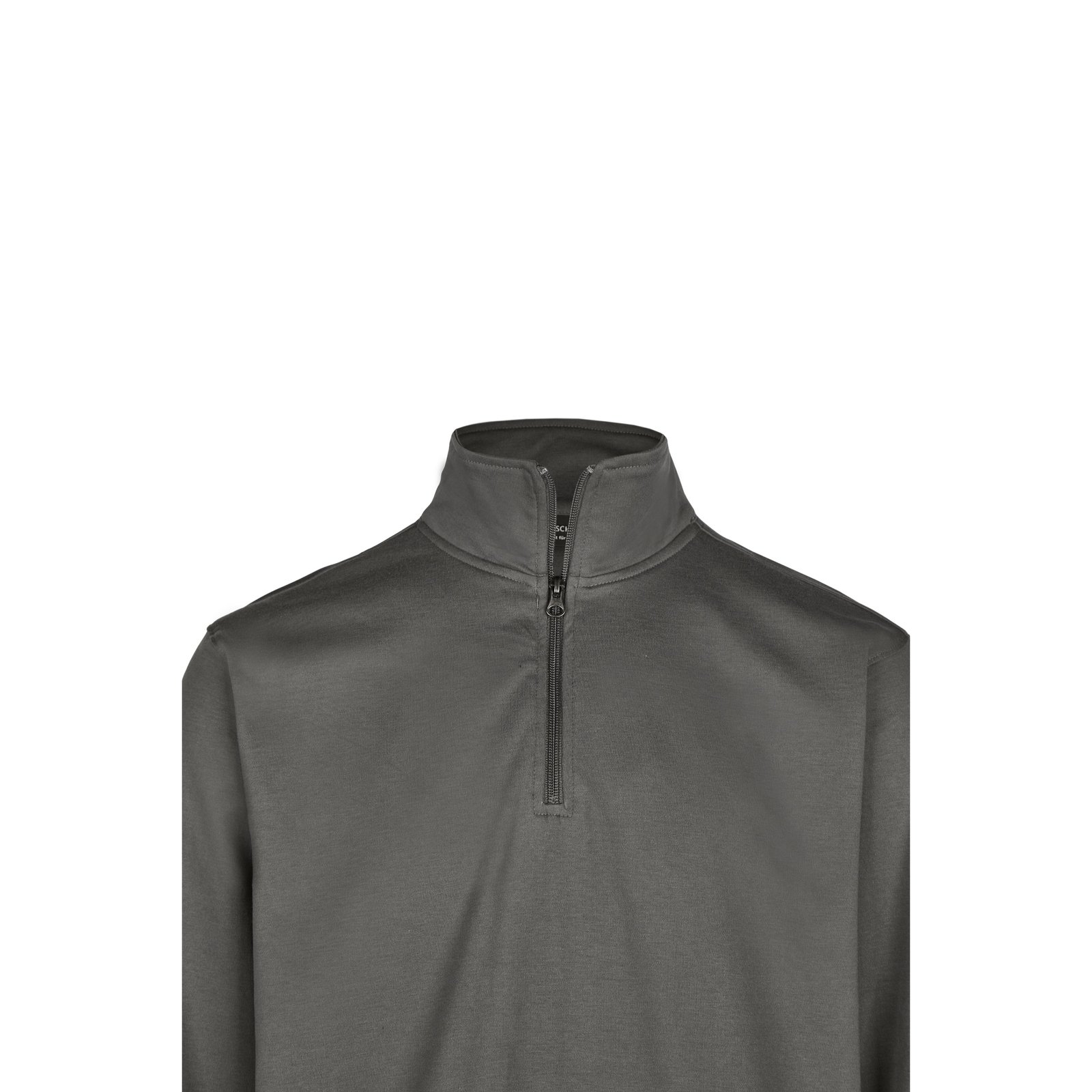 T-Shirt Herren Anthrazit – BASIC Zip-Sweatshirt, Detailansicht
