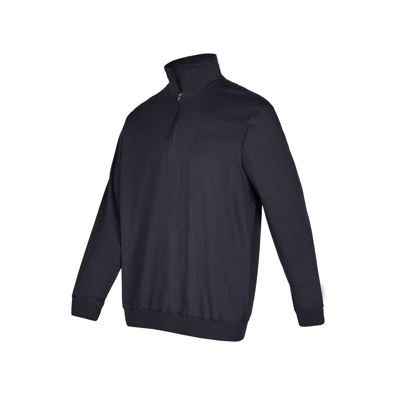 T-Shirt Herren Navy – BASIC Zip-Sweatshirt, Detailansicht