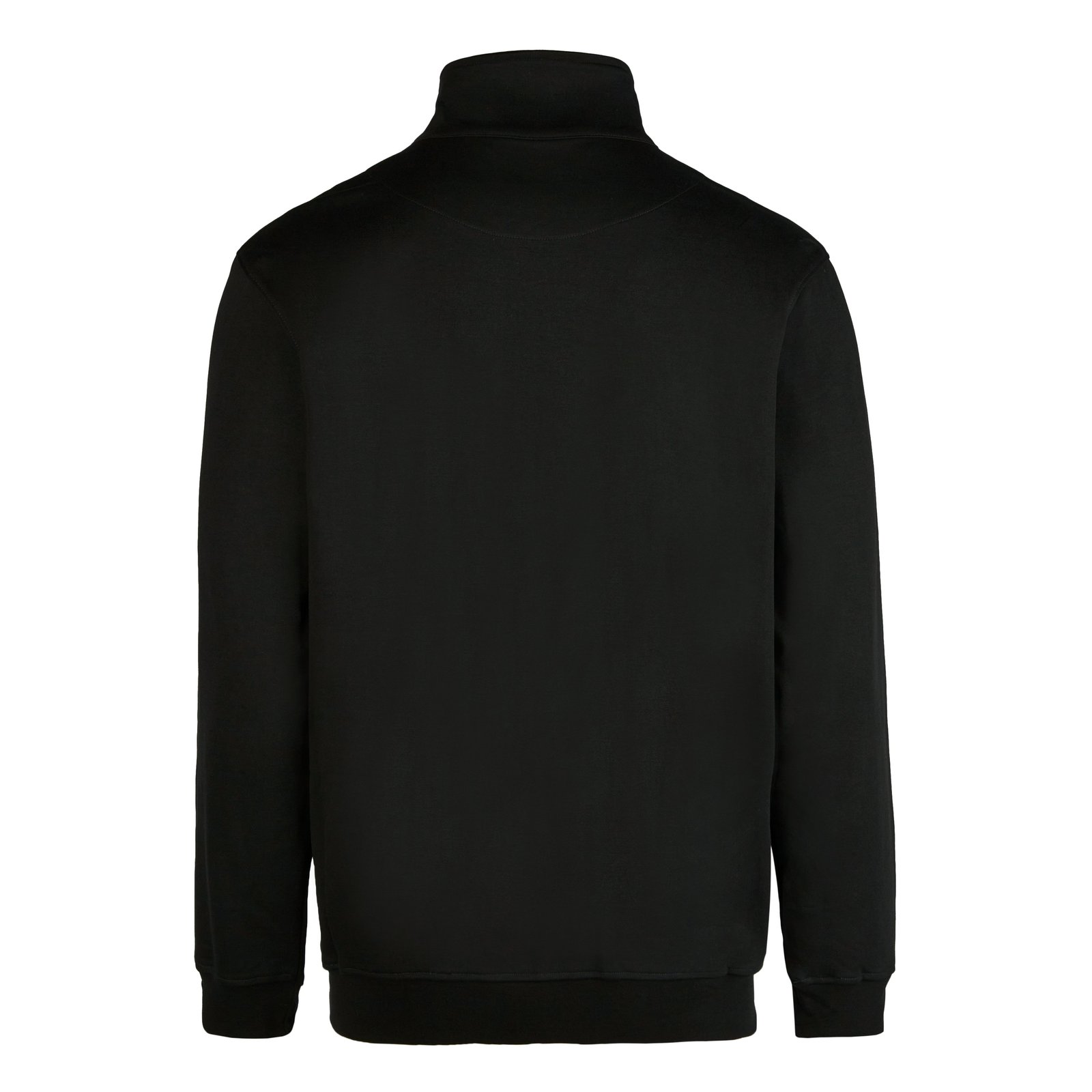 T-Shirt Herren Schwarz – BASIC Zip-Sweatshirt, Detailansicht