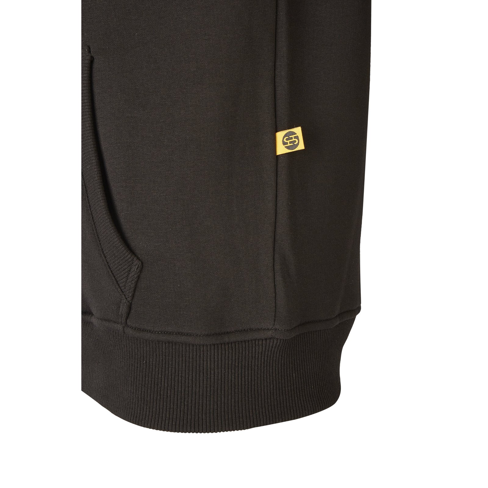 Jacke Herren Schwarz – BASIC Kapuzenjacke, Detailansicht
