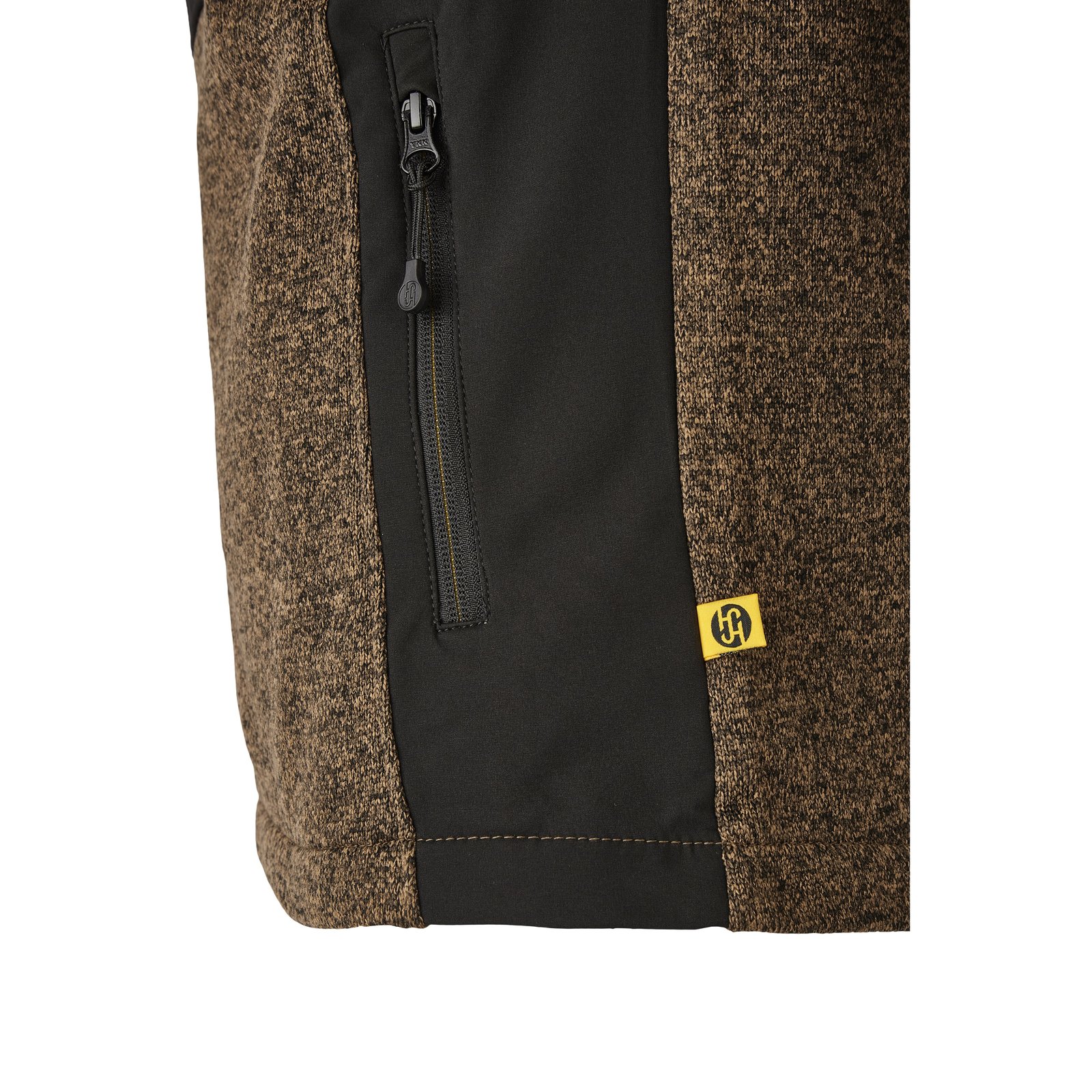 Jacke Herren Braun – SMART Strickfleecejacke, Detailansicht