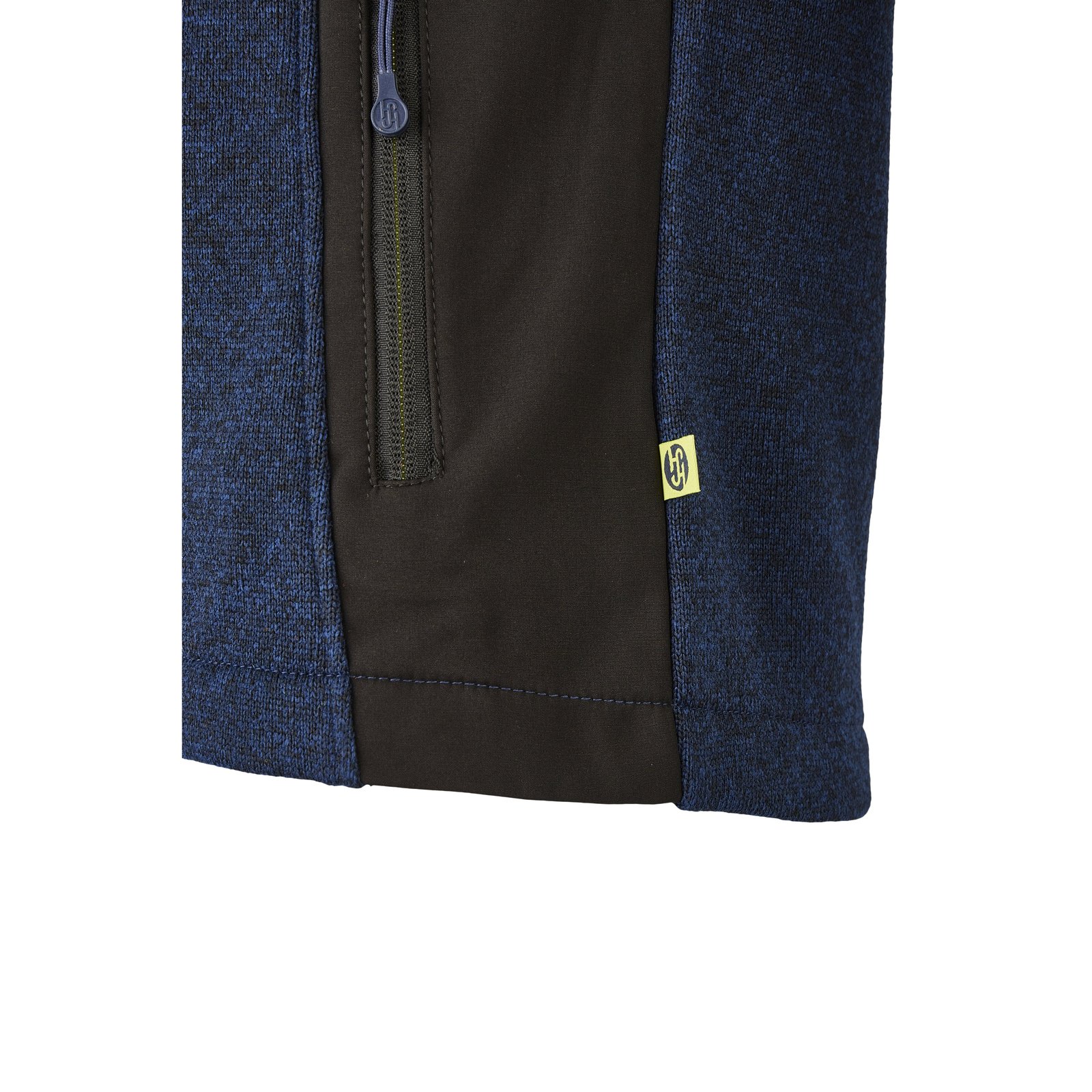 Jacke Herren Navy – SMART Strickfleecejacke, Detailansicht