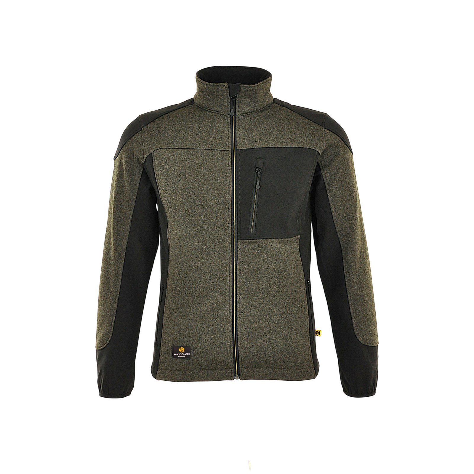 Jacke Herren Oliv – SMART Strickfleecejacke