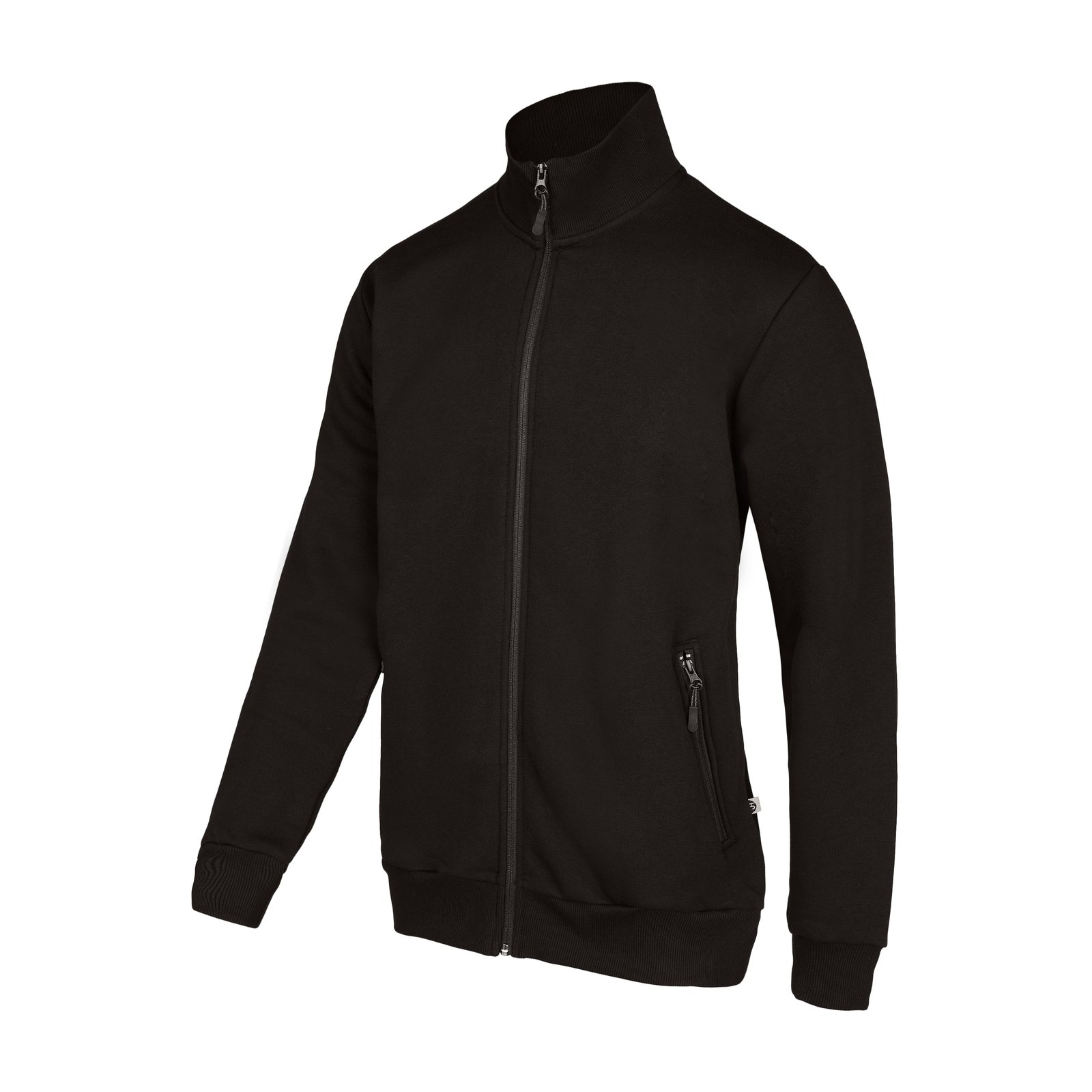 Jacke Herren Schwarz – BASIC Sweat-Jacke, Detailansicht