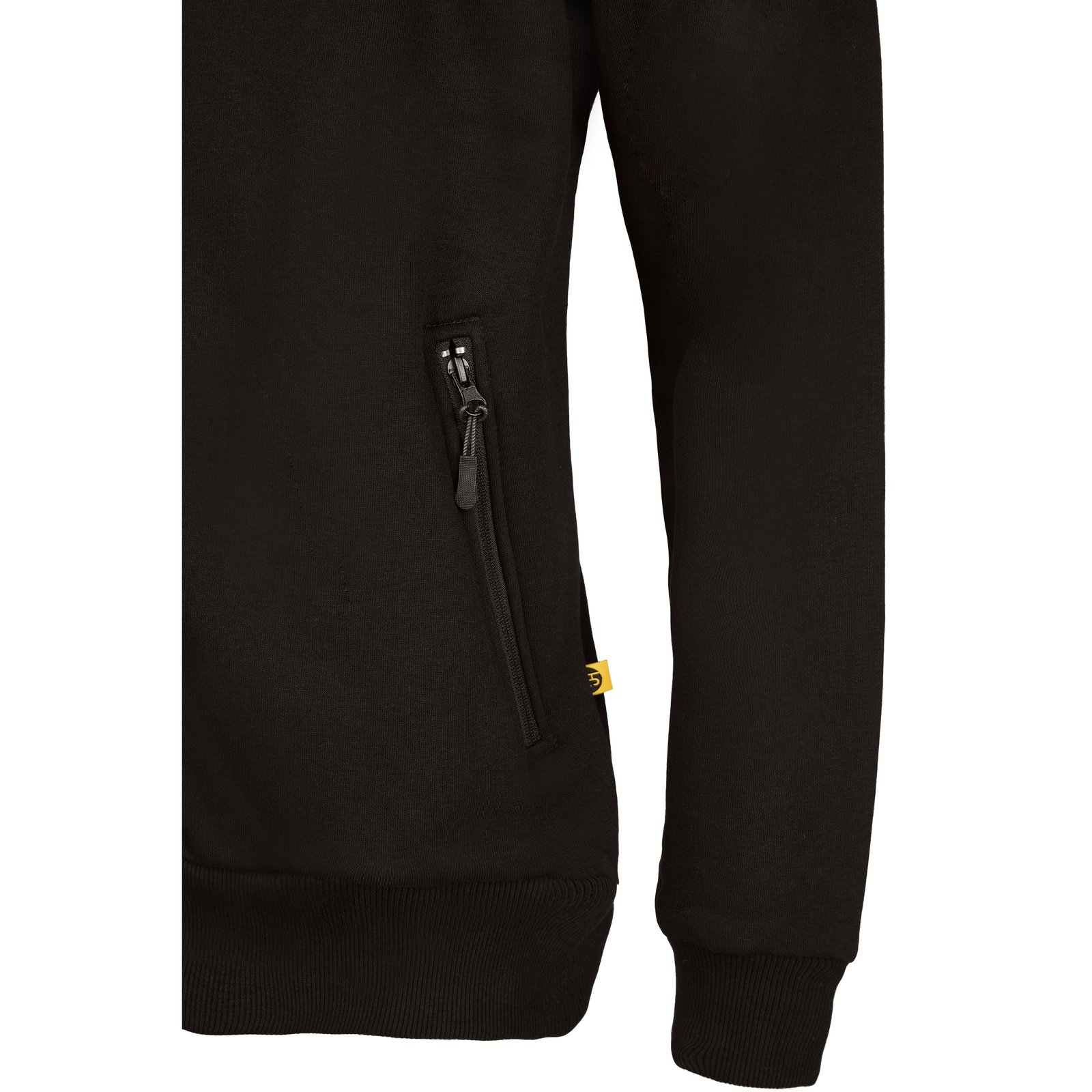 Jacke Herren Schwarz – BASIC Sweat-Jacke, Detailansicht