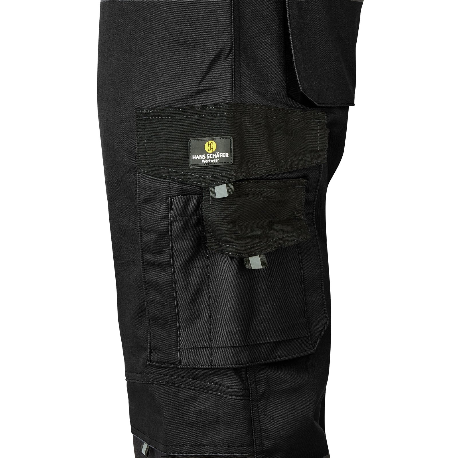 Hose Herren Schwarz – Professional Bundhose Argos, Detailansicht