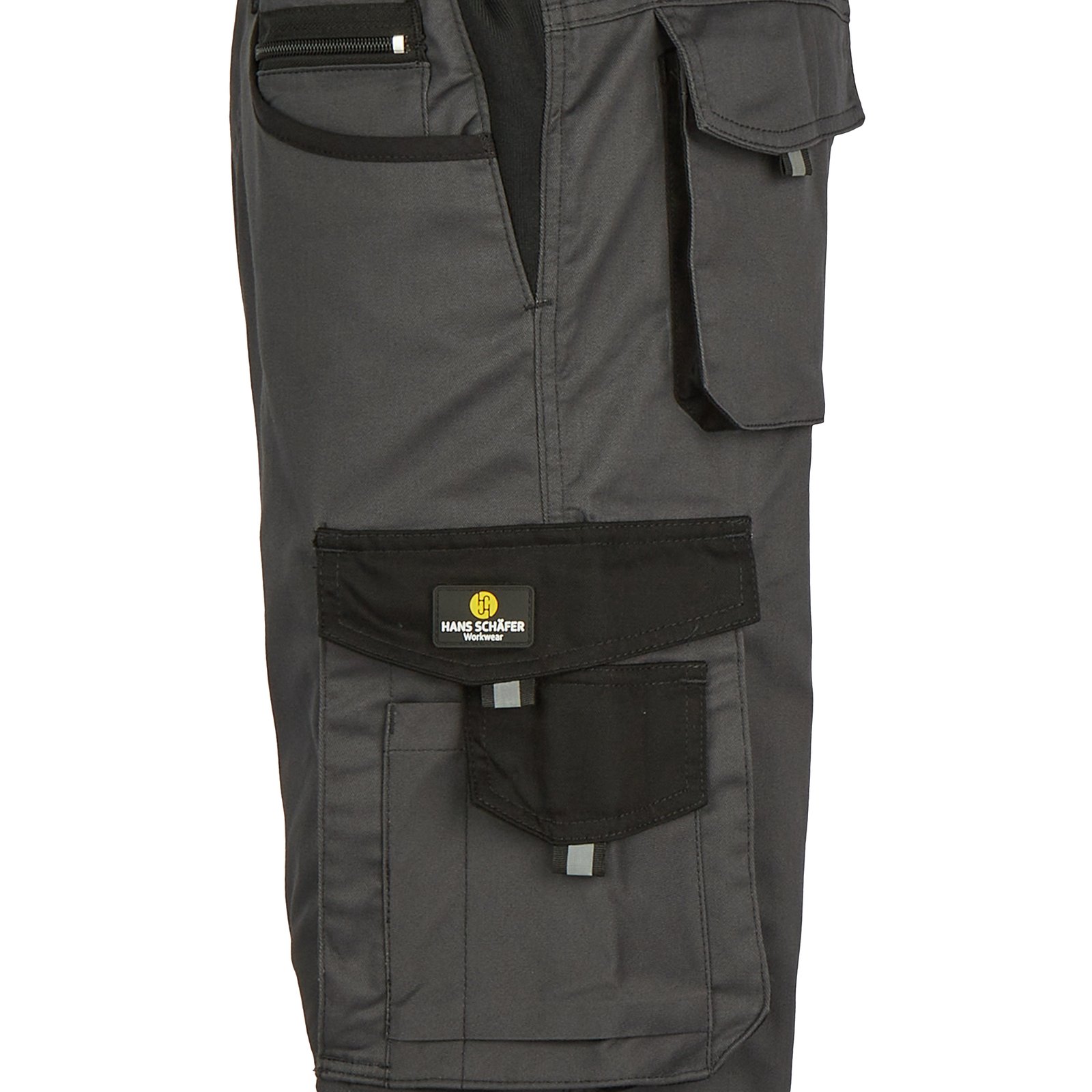 Hose Herren Grau – Professional Latzhose Ares, Detailansicht