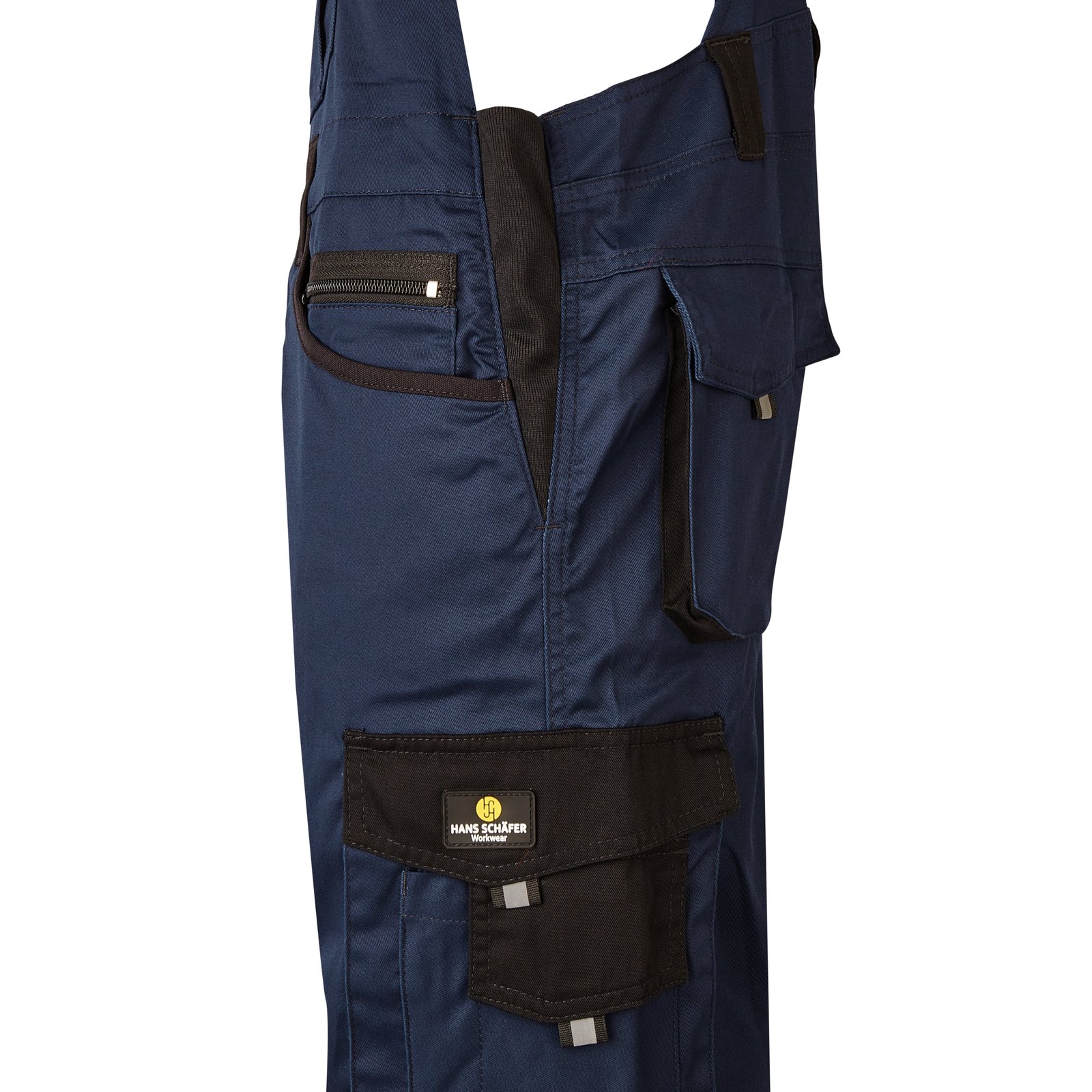 Hose Herren Navy – Professional Latzhose Ares, Detailansicht