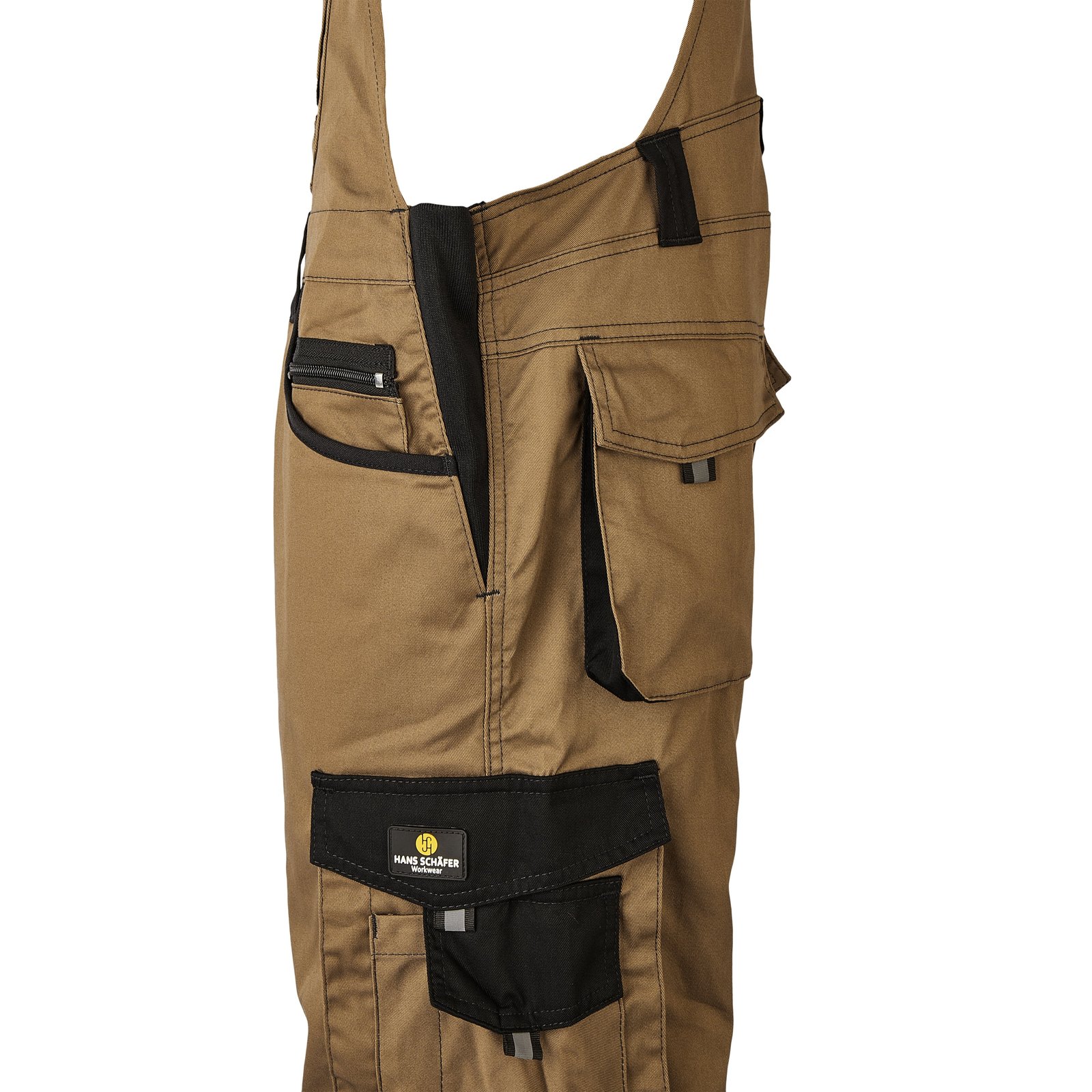 Hose Herren Sand – Professional Latzhose Ares, Detailansicht