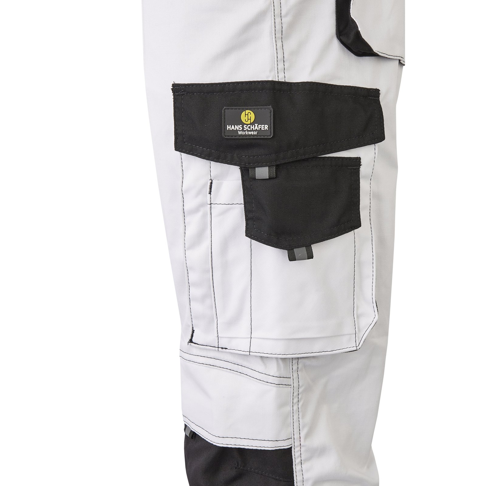 Hose Herren Weiß – Professional Latzhose Ares, Detailansicht