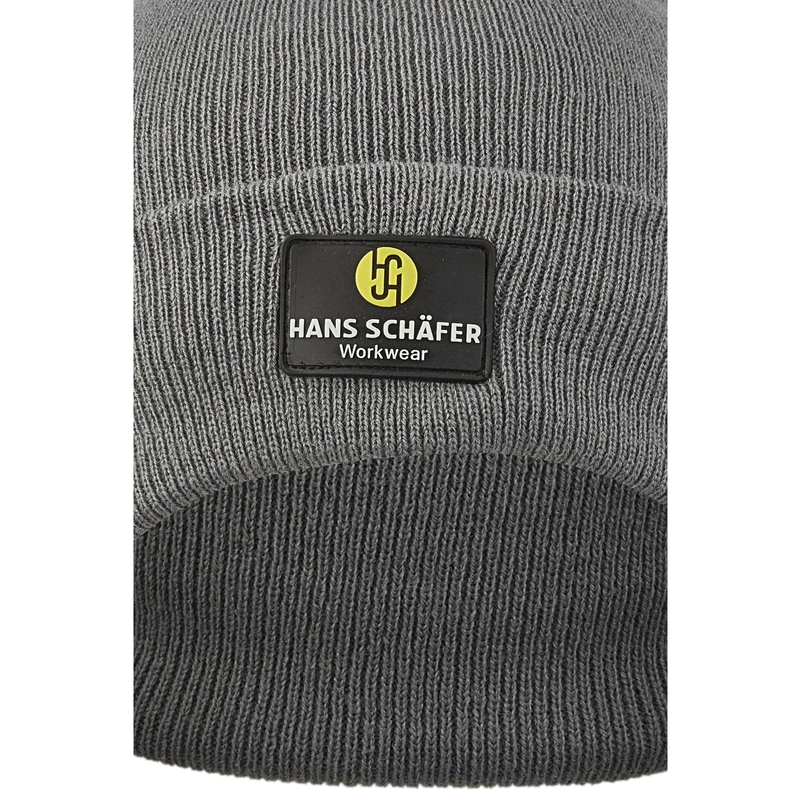 Mütze Unisex Anthrazit – Strickmütze, Detailansicht