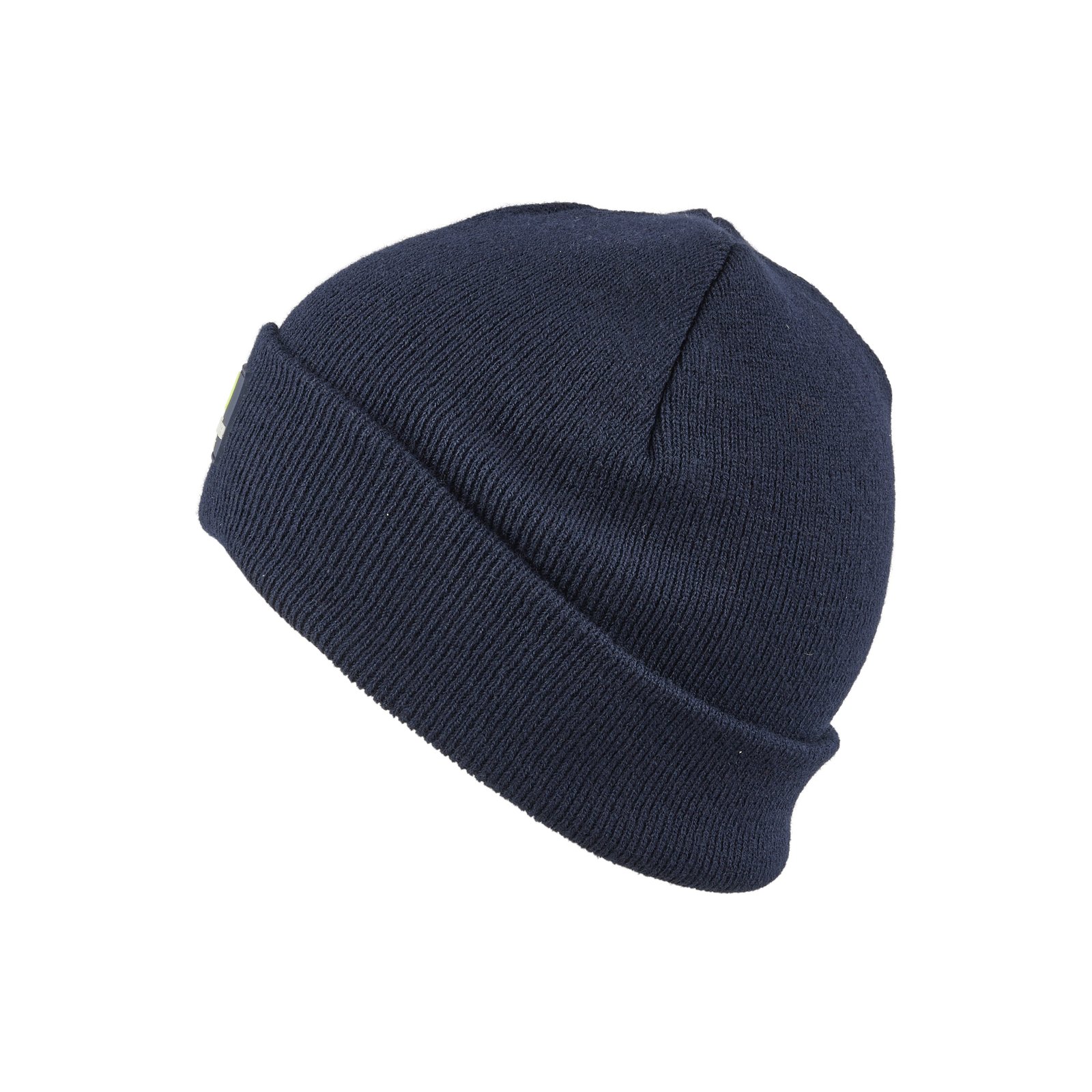 Mütze Unisex Navy – Strickmütze, Detailansicht