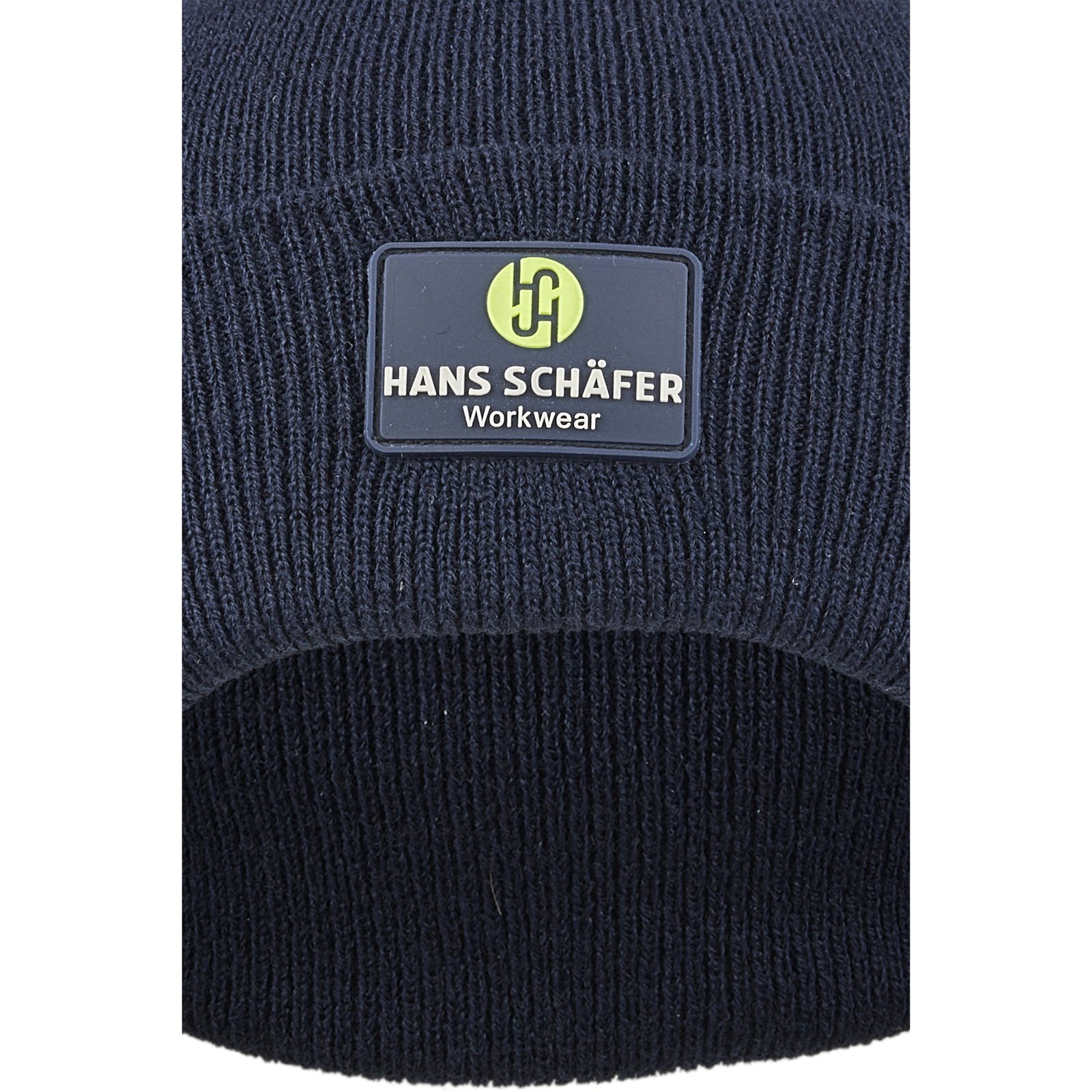 Mütze Unisex Navy – Strickmütze, Detailansicht
