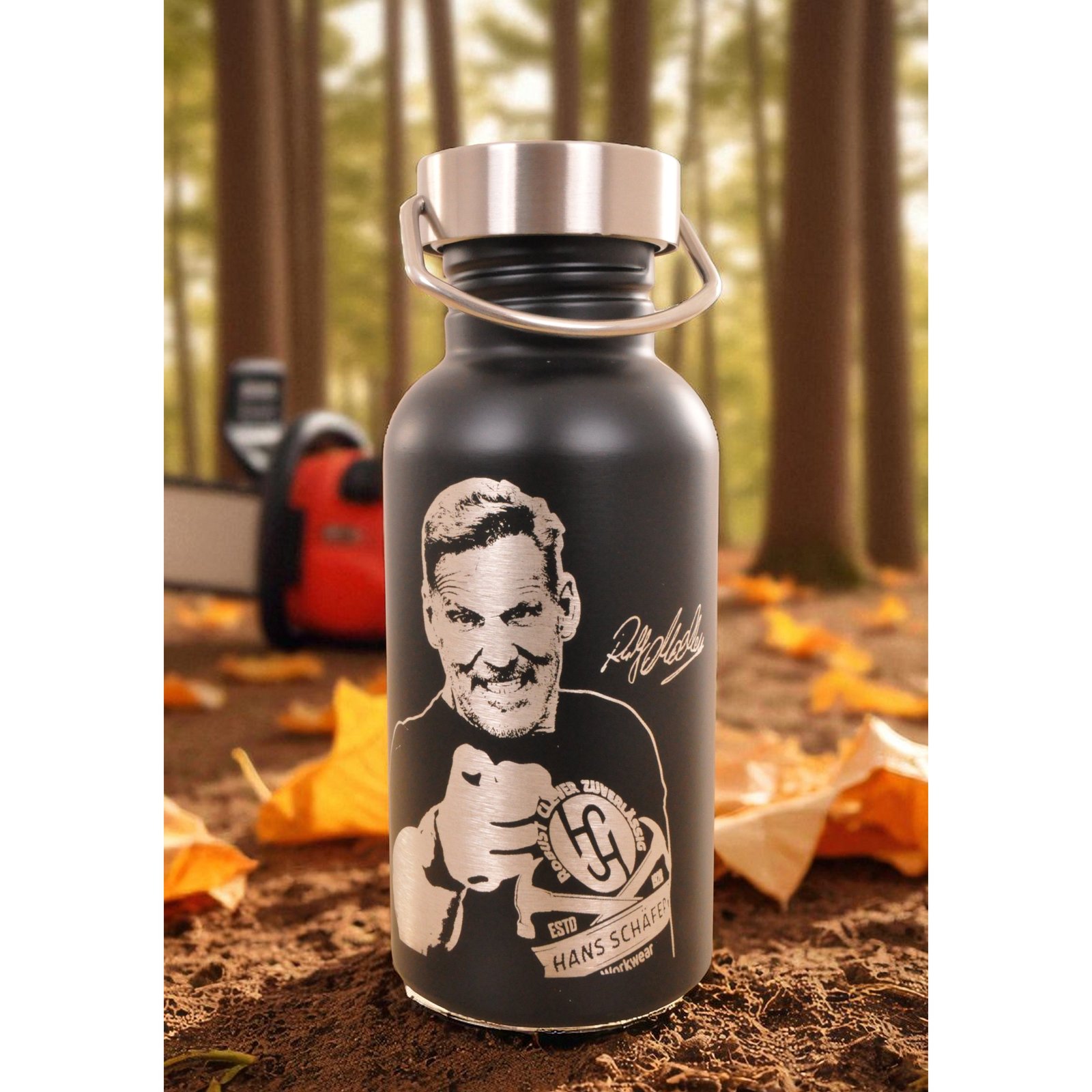 Zubehör Unisex Schwarz – Trinkflasche-schwarz, Detailansicht