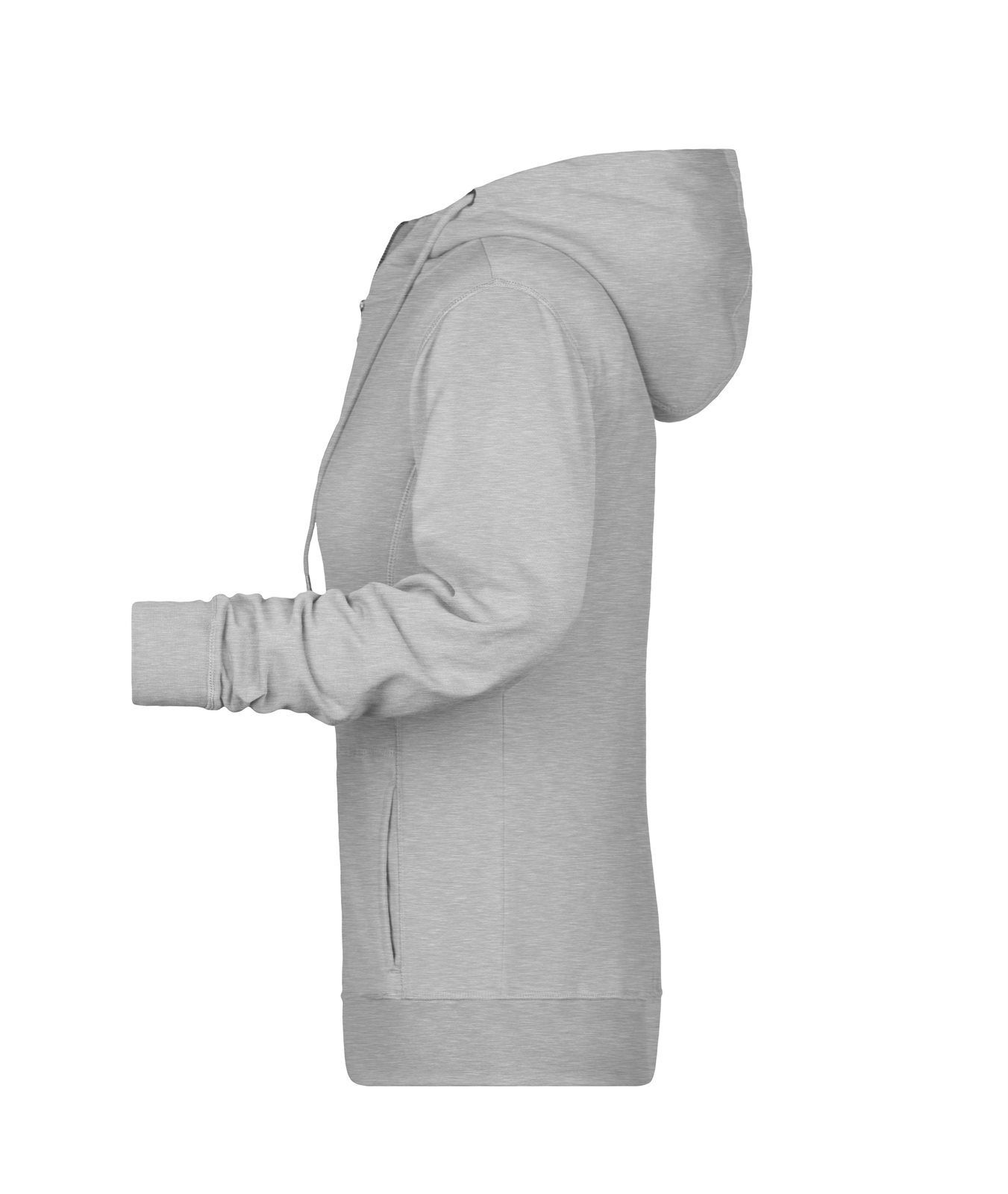 Jacke Damen Grau – Ladies' Zip Hoody OCS Blended & RCS, Detailansicht