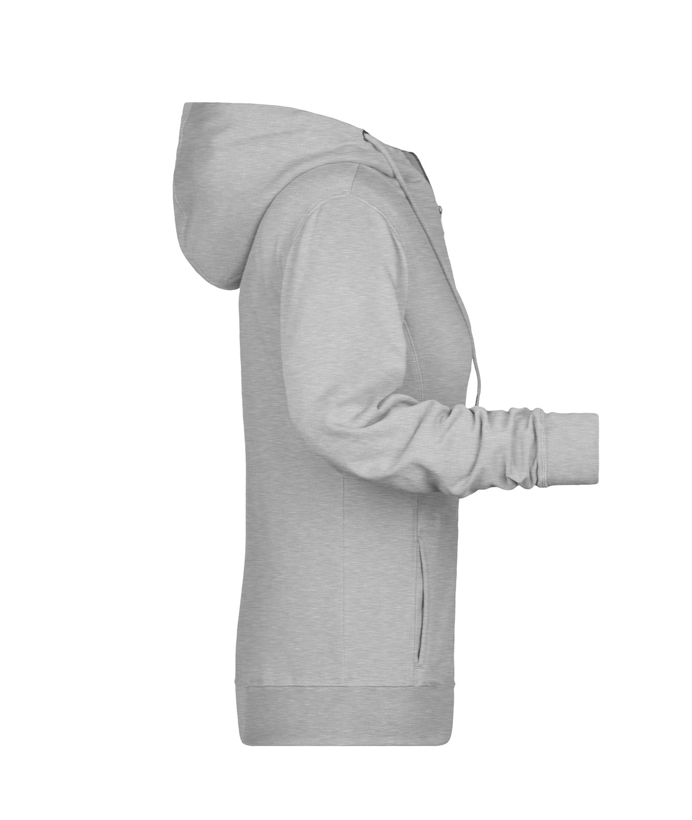 Jacke Damen Grau – Ladies' Zip Hoody OCS Blended & RCS, Detailansicht