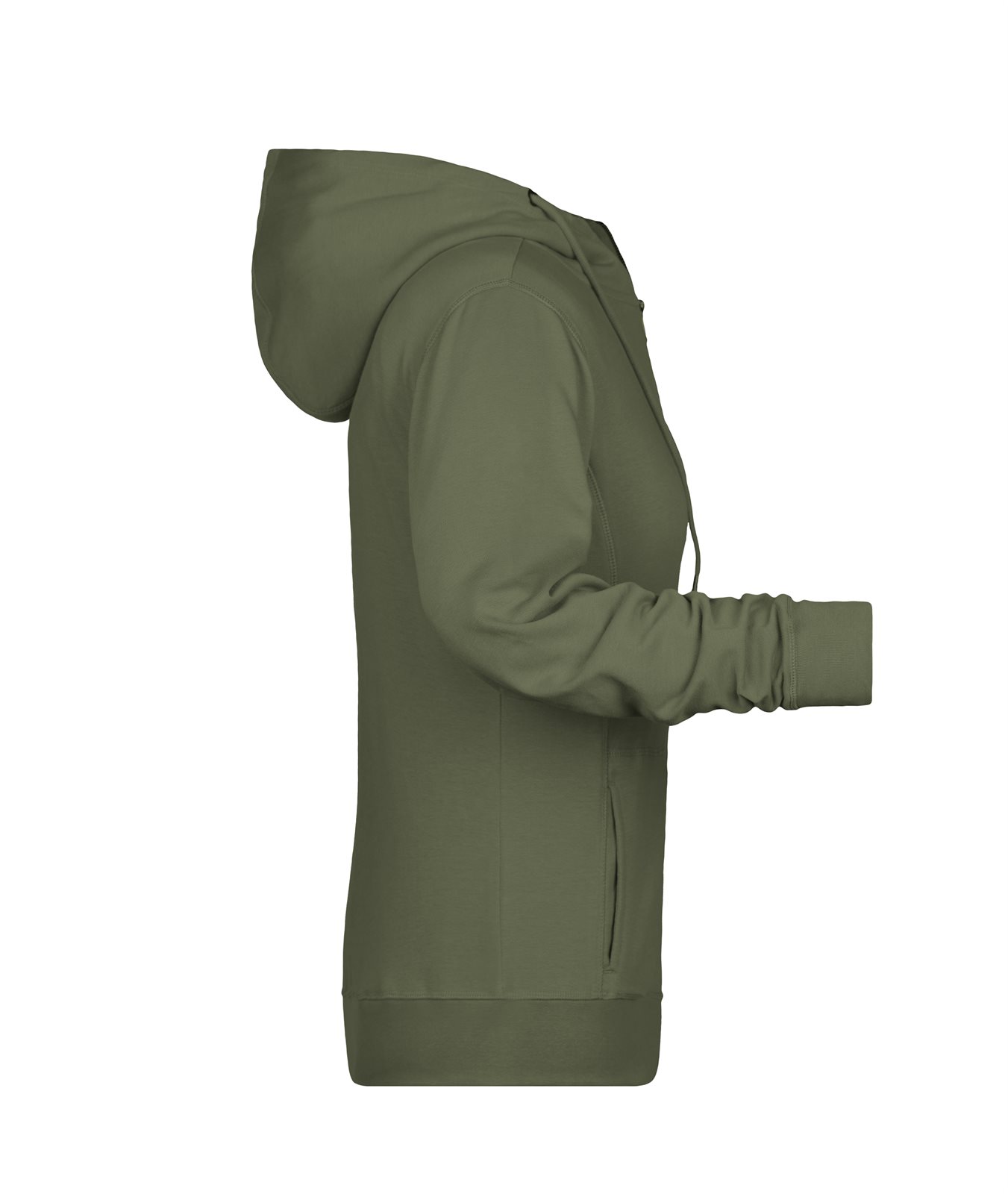 Jacke Damen Braun/Grün/Oliv – Ladies' Zip Hoody OCS Blended & RCS, Detailansicht