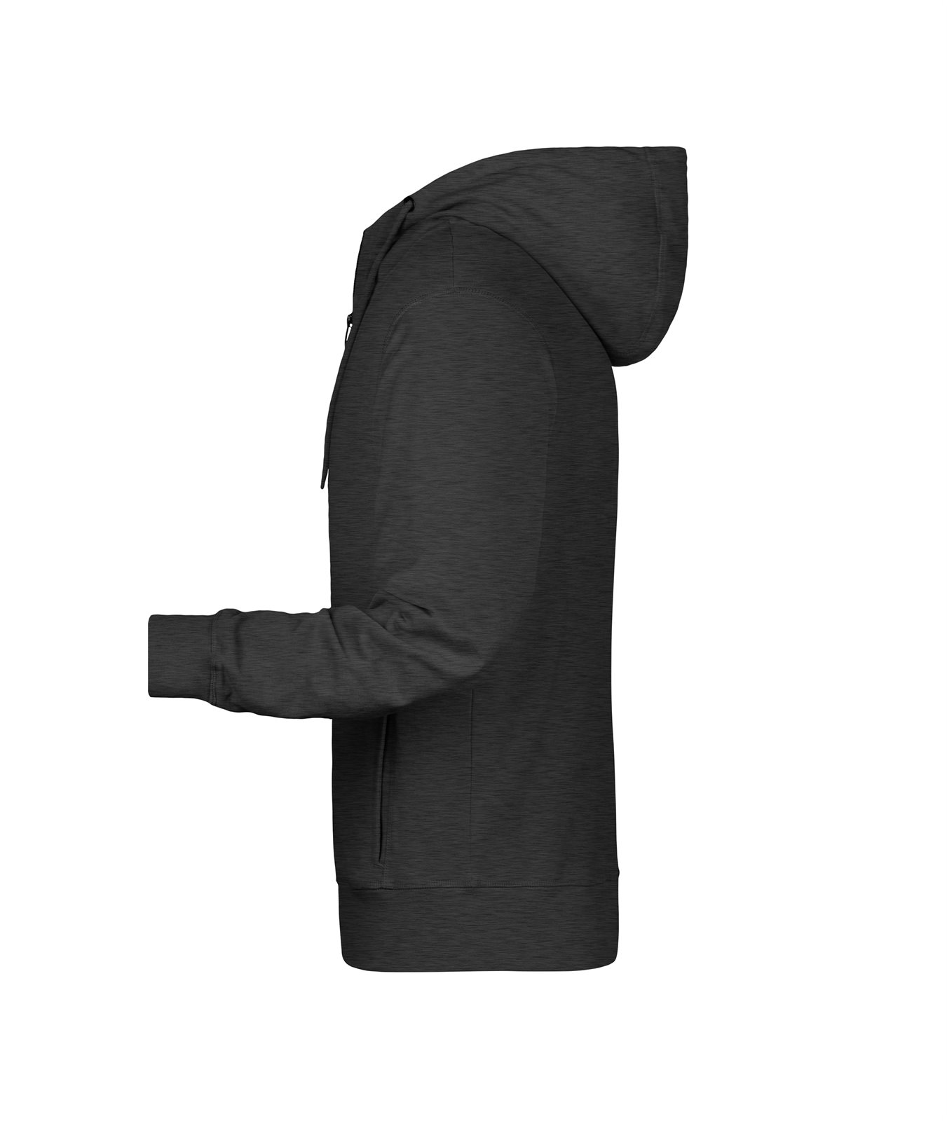 Jacke Herren Schwarz – Men's Zip Hoody OCS Blended & RCS, Detailansicht