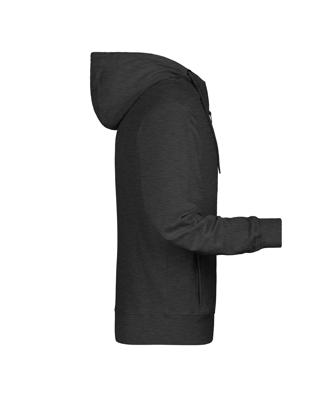 Jacke Herren Schwarz – Men's Zip Hoody OCS Blended & RCS, Detailansicht