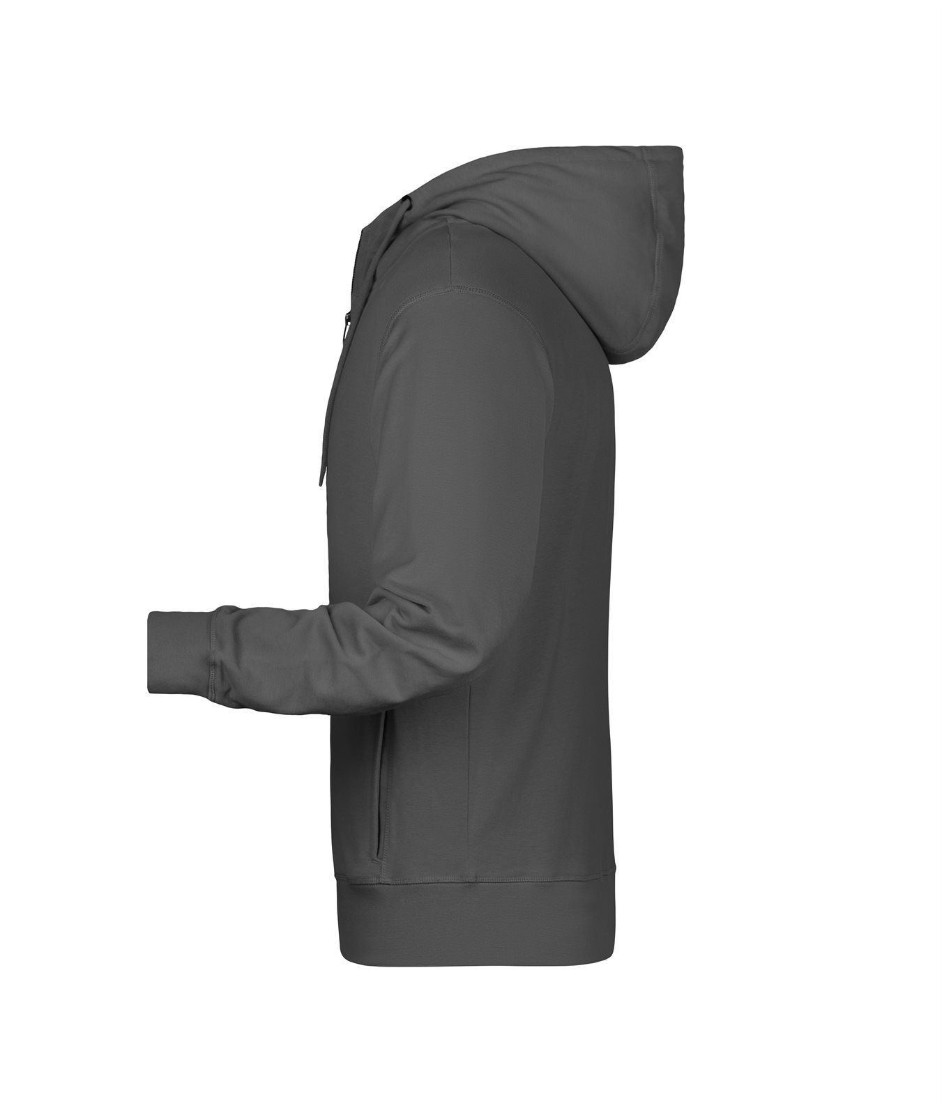 Jacke Herren Grau – Men's Zip Hoody OCS Blended & RCS, Detailansicht