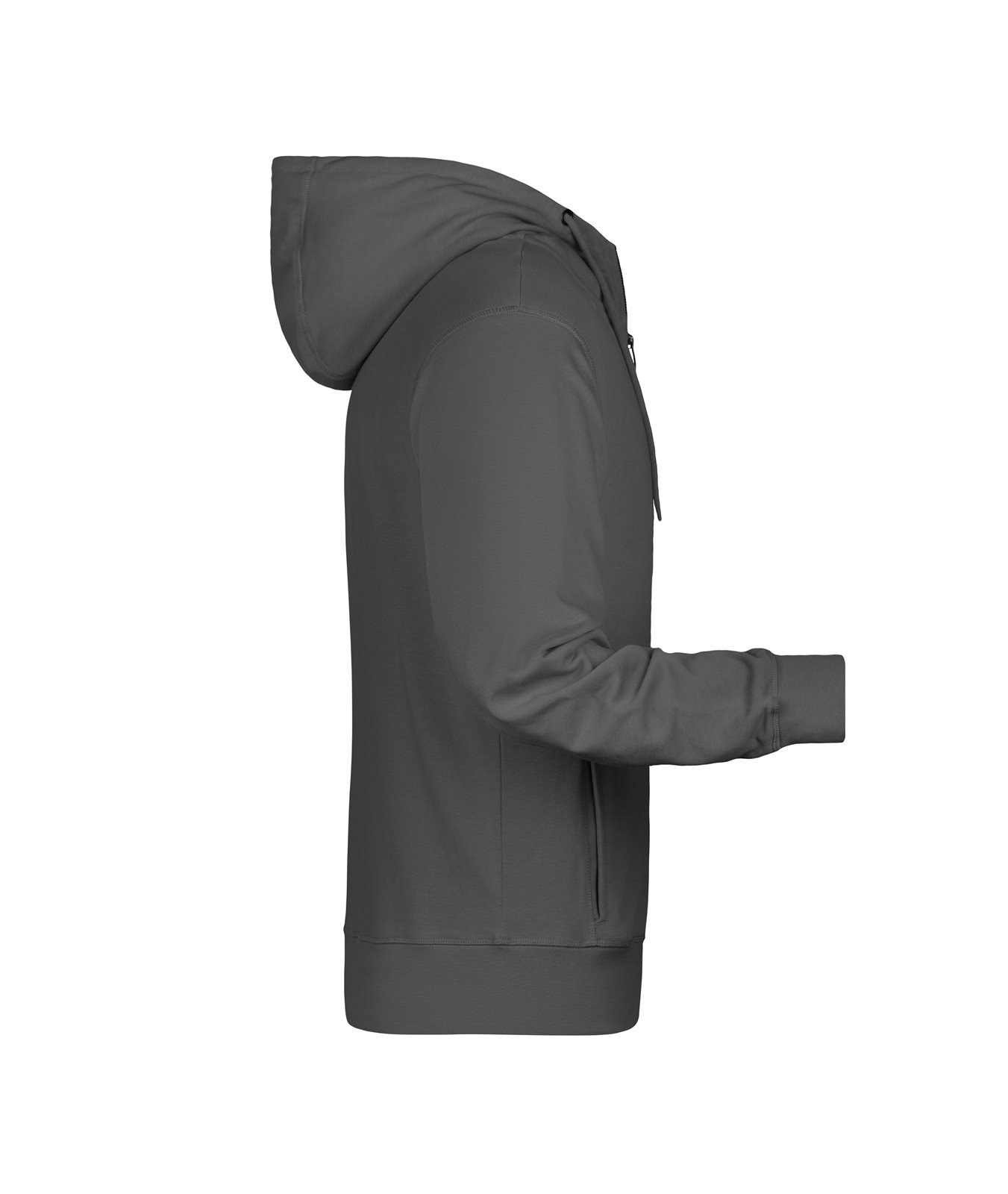 Jacke Herren Grau – Men's Zip Hoody OCS Blended & RCS, Detailansicht