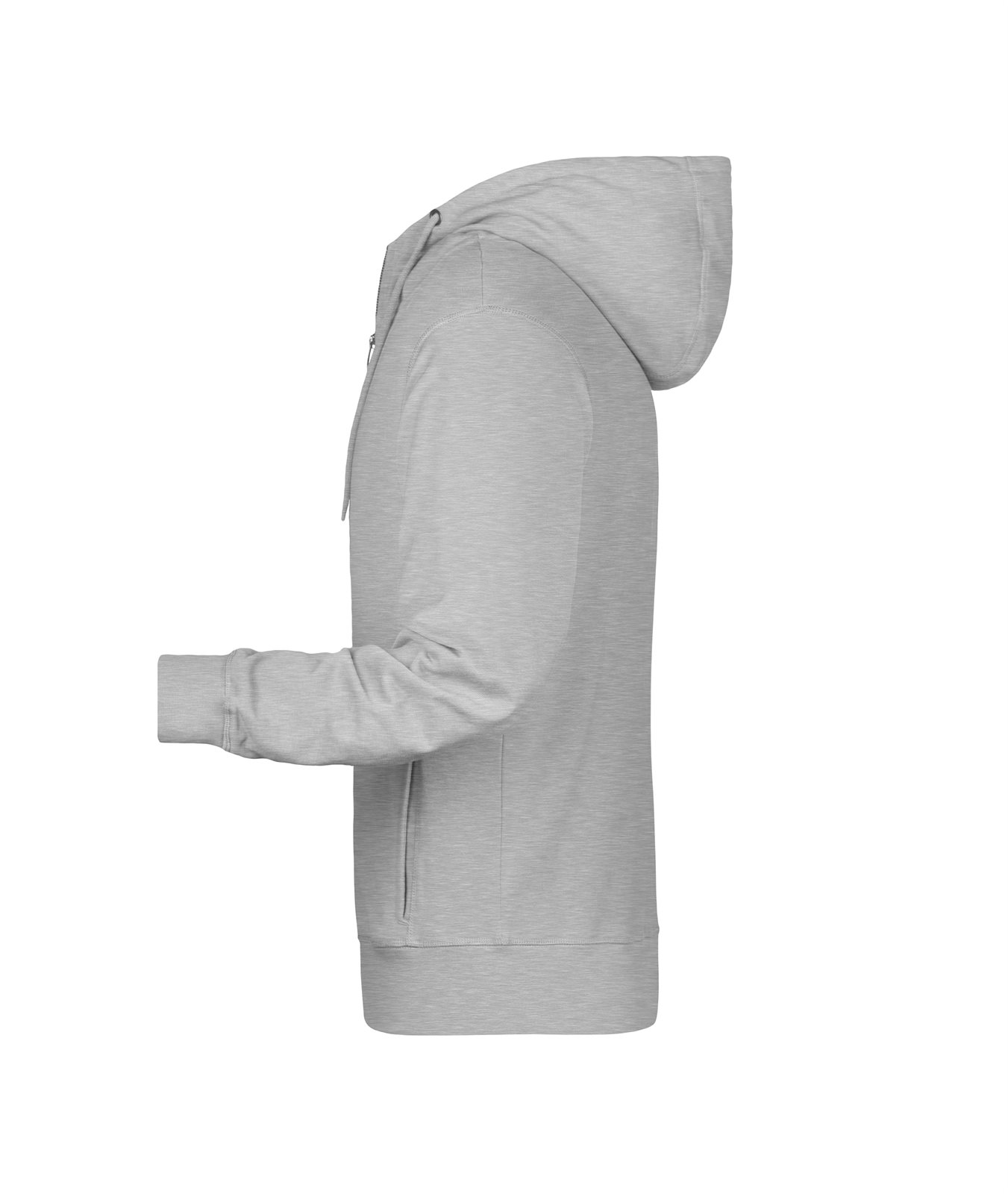 Jacke Herren Grau – Men's Zip Hoody OCS Blended & RCS, Detailansicht