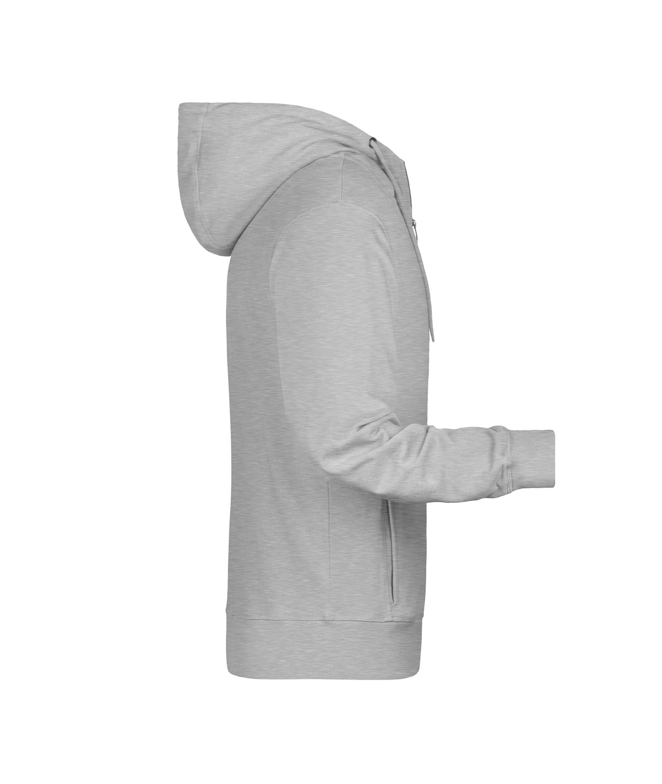Jacke Herren Grau – Men's Zip Hoody OCS Blended & RCS, Detailansicht