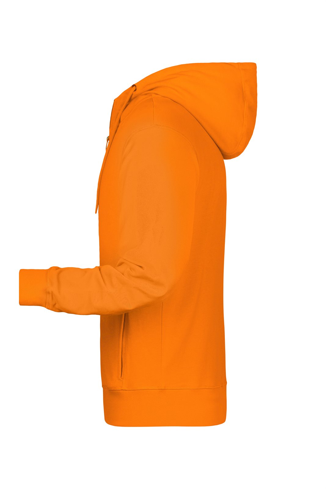 Jacke Herren Orange – Men's Zip Hoody OCS Blended & RCS, Detailansicht