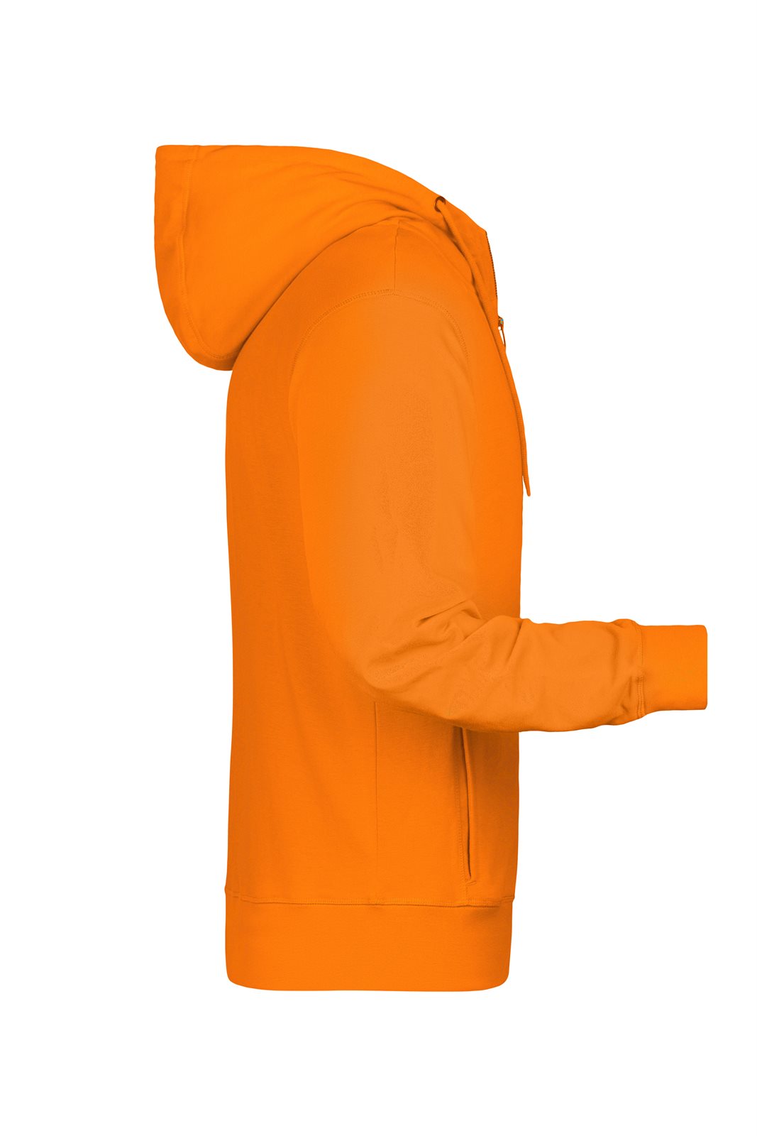 Jacke Herren Orange – Men's Zip Hoody OCS Blended & RCS, Detailansicht