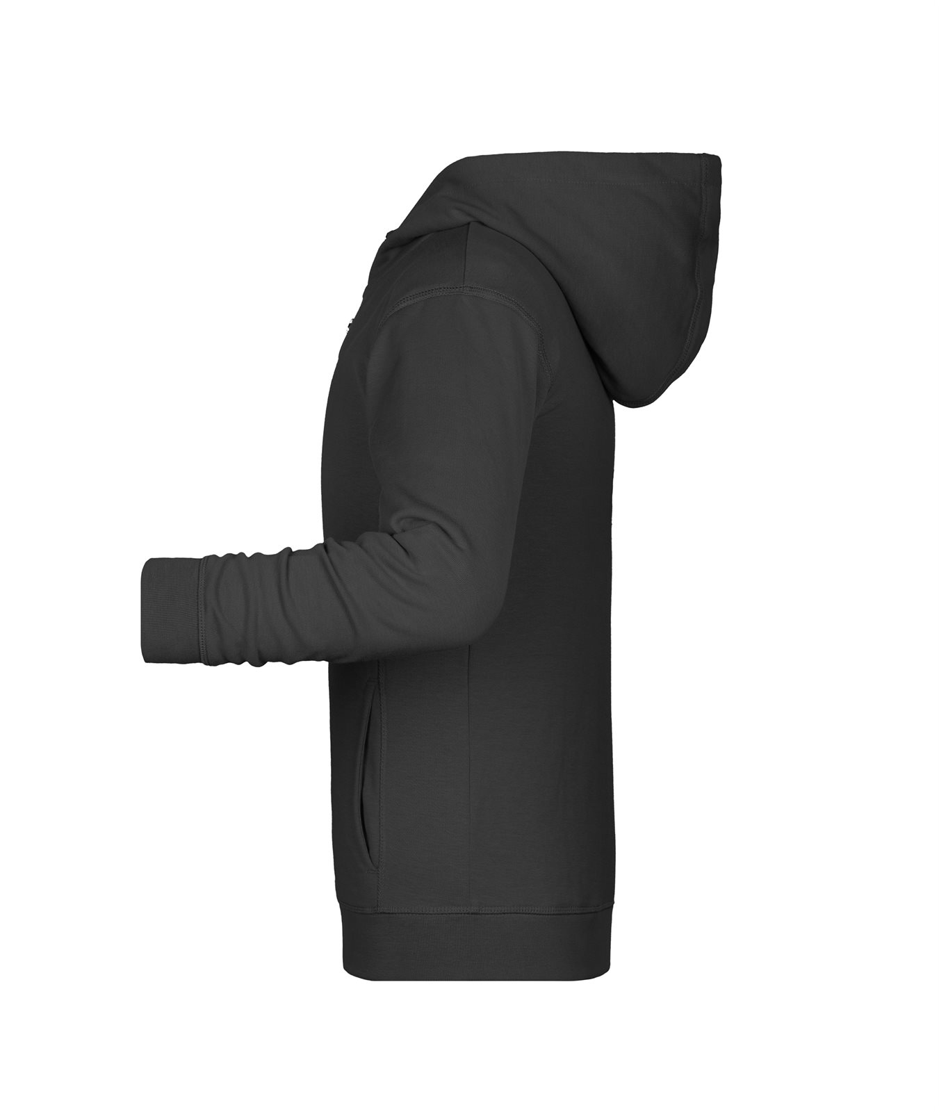 Jacke Kinder Schwarz – Children's Zip Hoody OCS Blended & RCS, Detailansicht